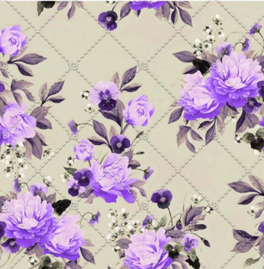 Stormy Orchid Cotton Fabric