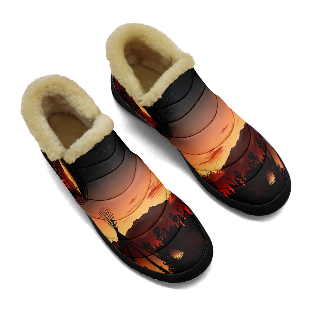 Sunset Tipi Ankle Winter Bootie with Fur Lining