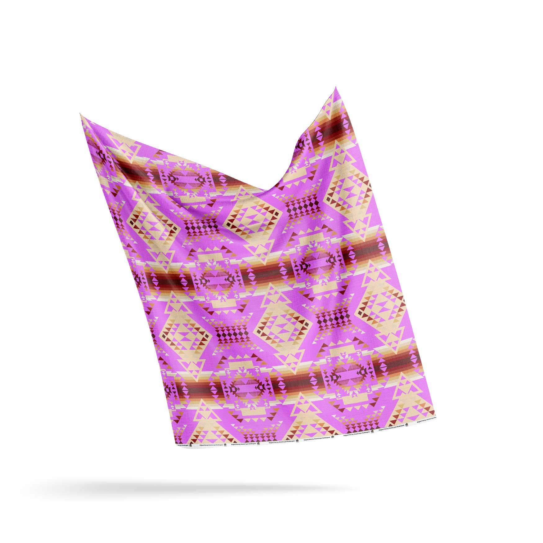 Gathering Earth Lilac Satin Fabric