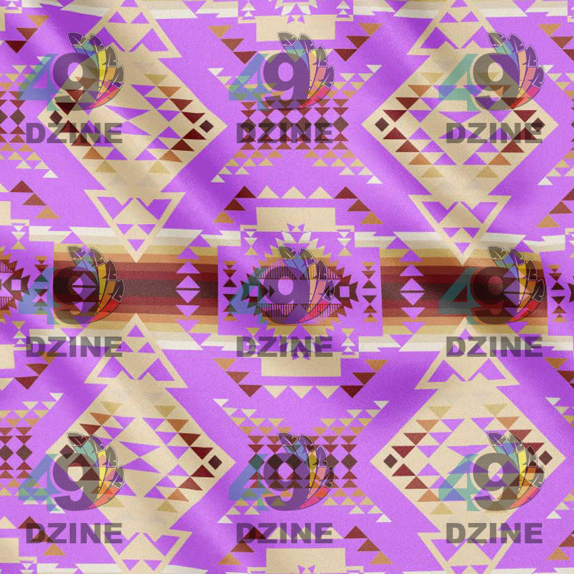 Gathering Earth Lilac Satin Fabric