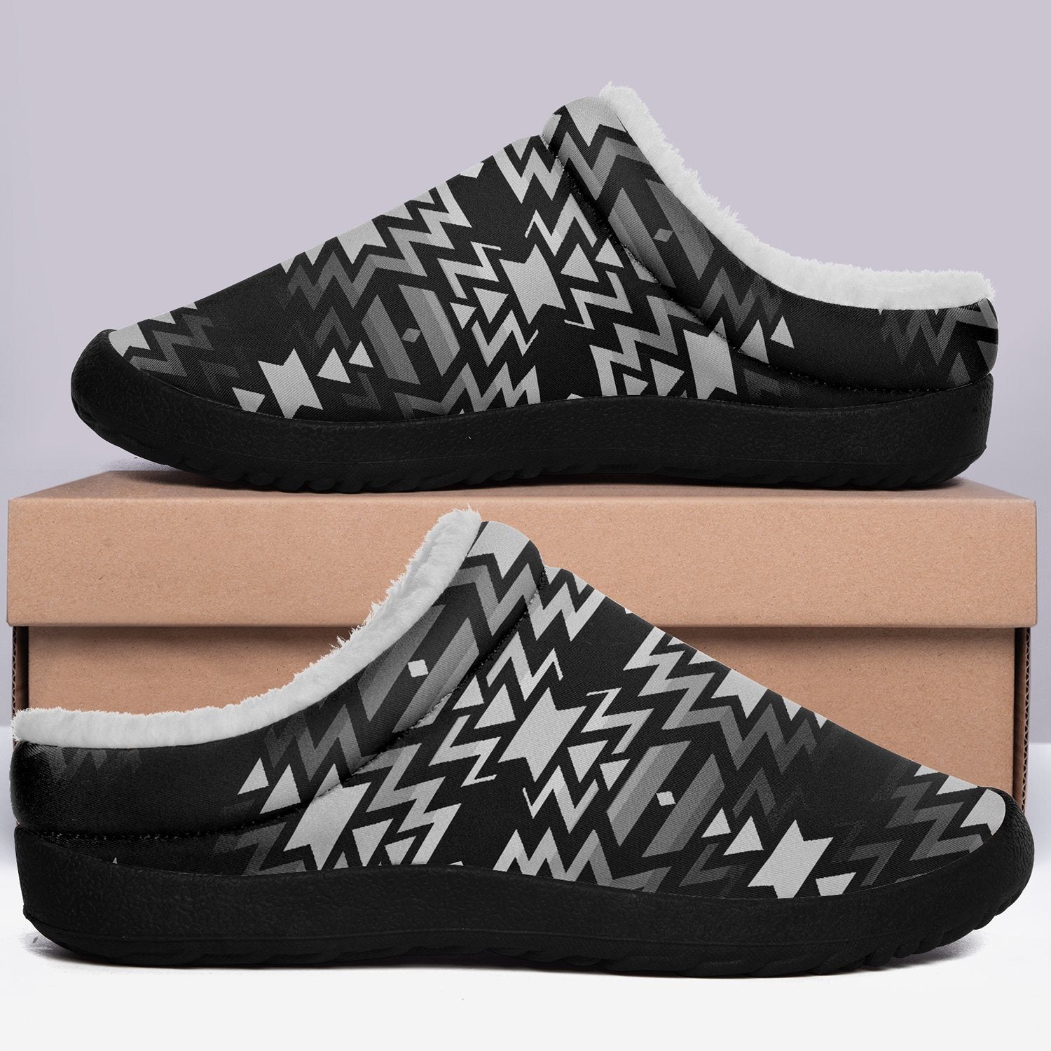 Black Fire and White Ikinnii Indoor Slipper 49 Dzine