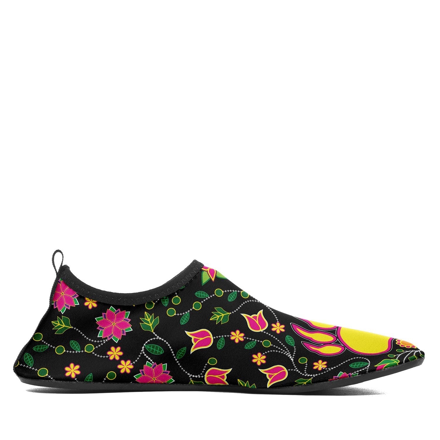 Floral Bearpaw Pink and Yellow Kid's Sockamoccs Slip On Shoes Herman