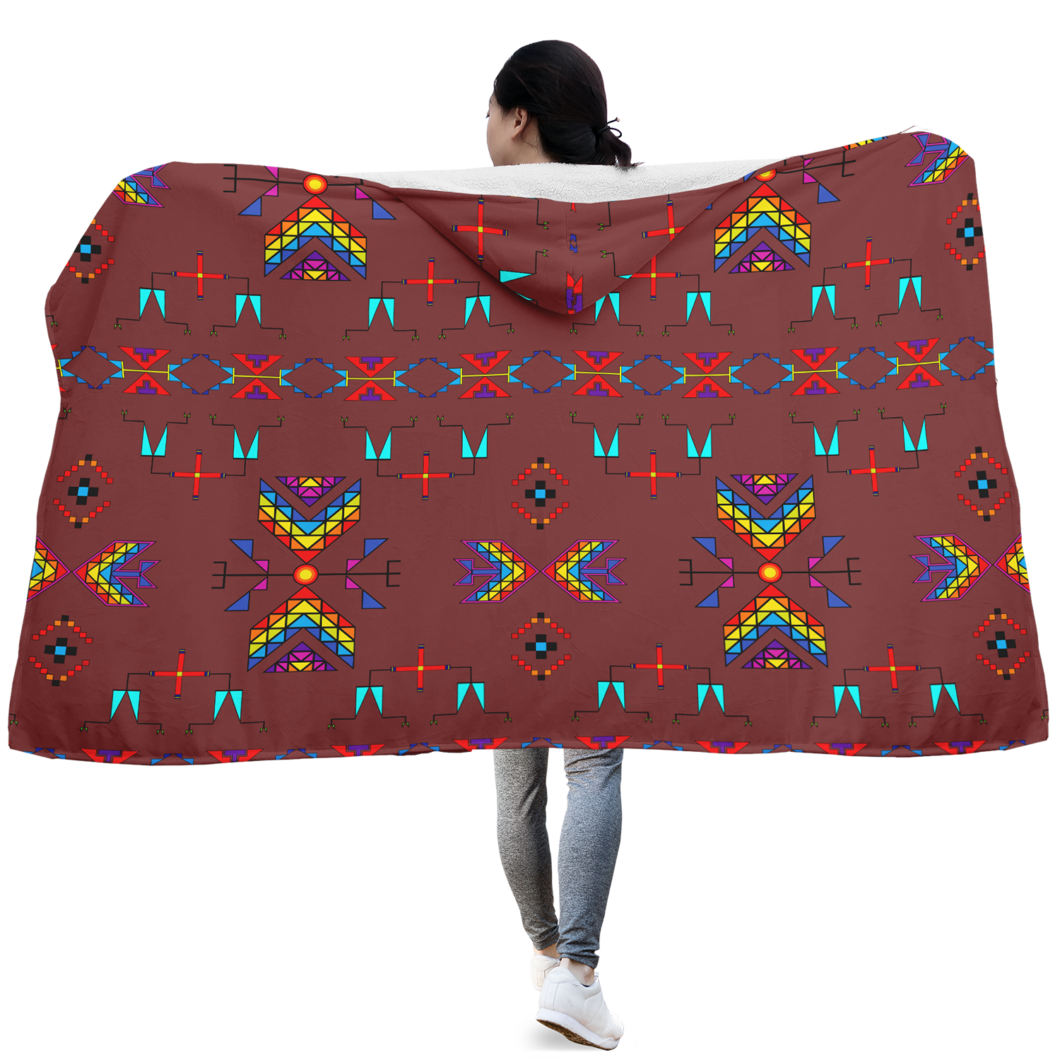 Rainy Chief Rainbow Earth Clay Hooded Blanket