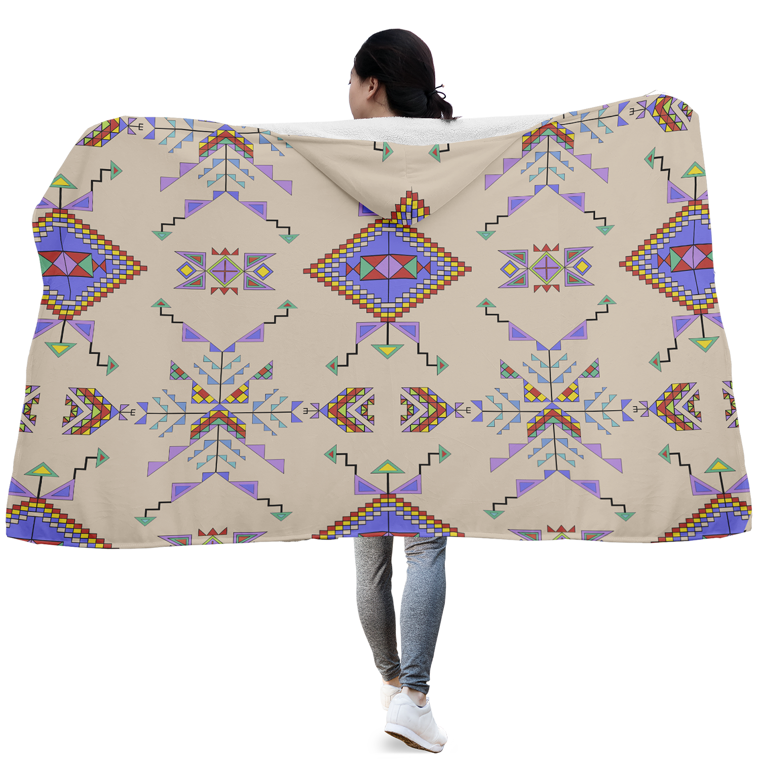 Buffalo Jump Hide Hooded Blanket