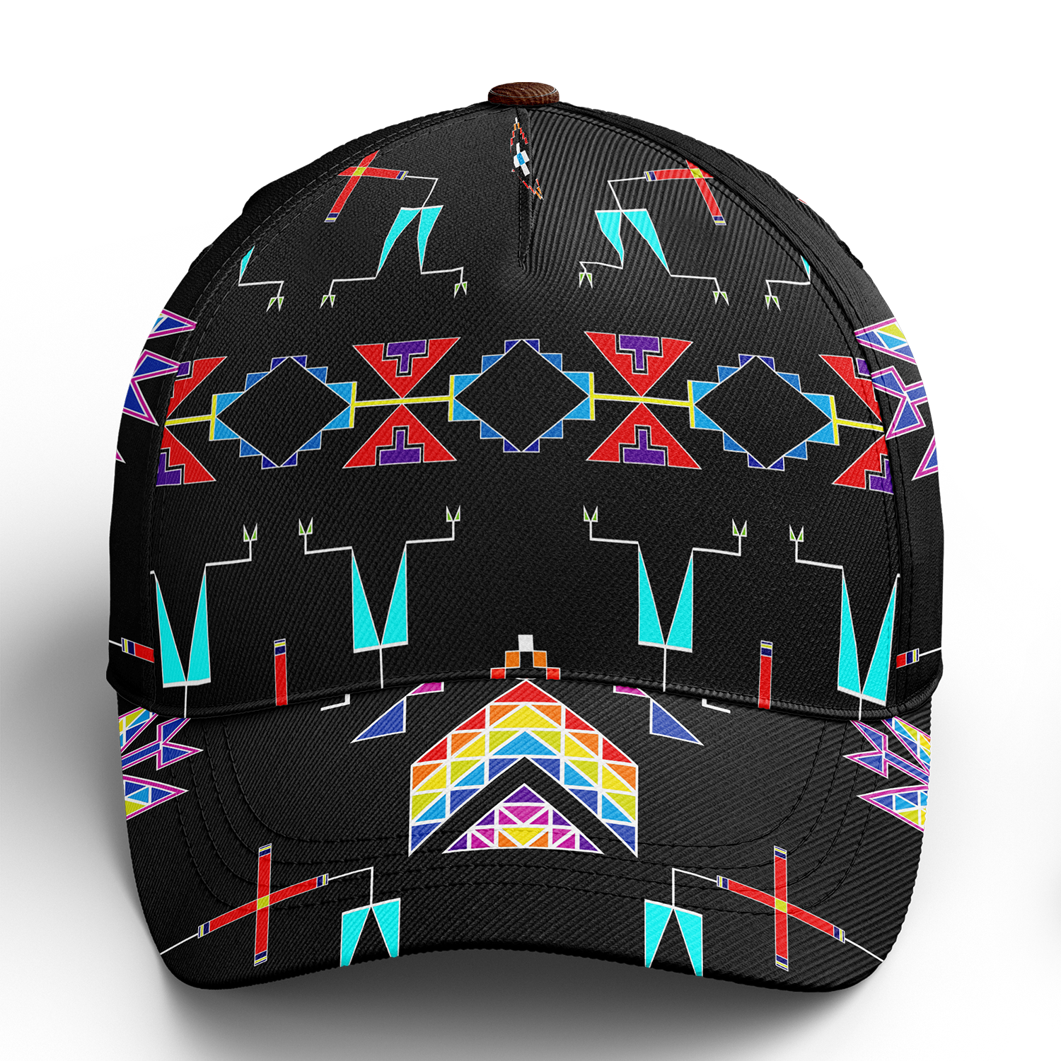 Rainy Chief Rainbow Black Snapback Hat