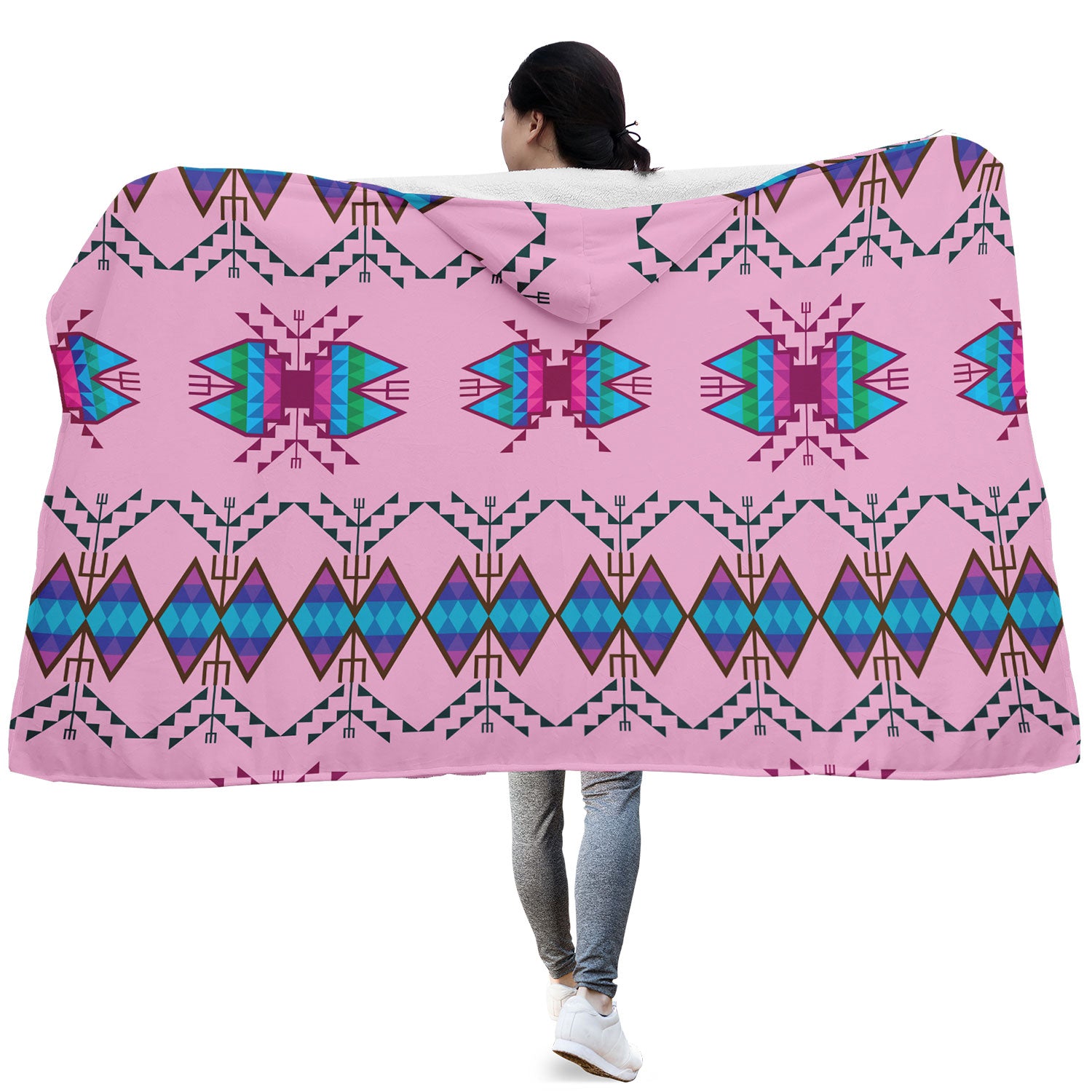 Sacred Trust Carnation Hooded Blanket