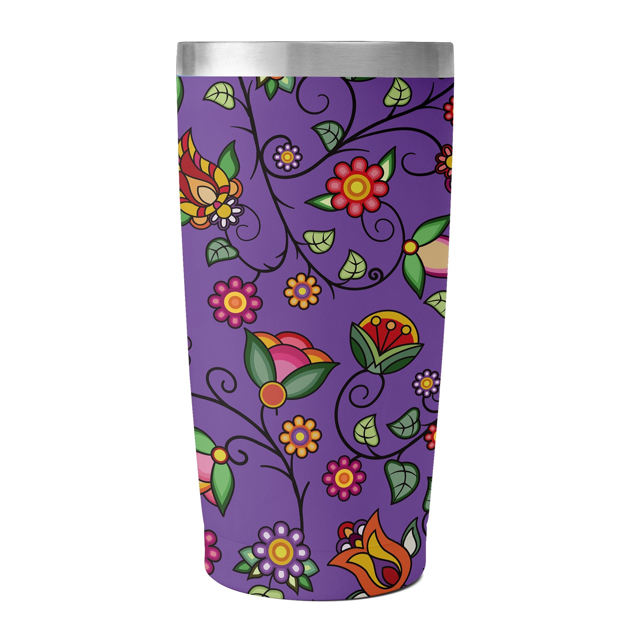 Heartbeat Petals Purple 15OZ Tumbler