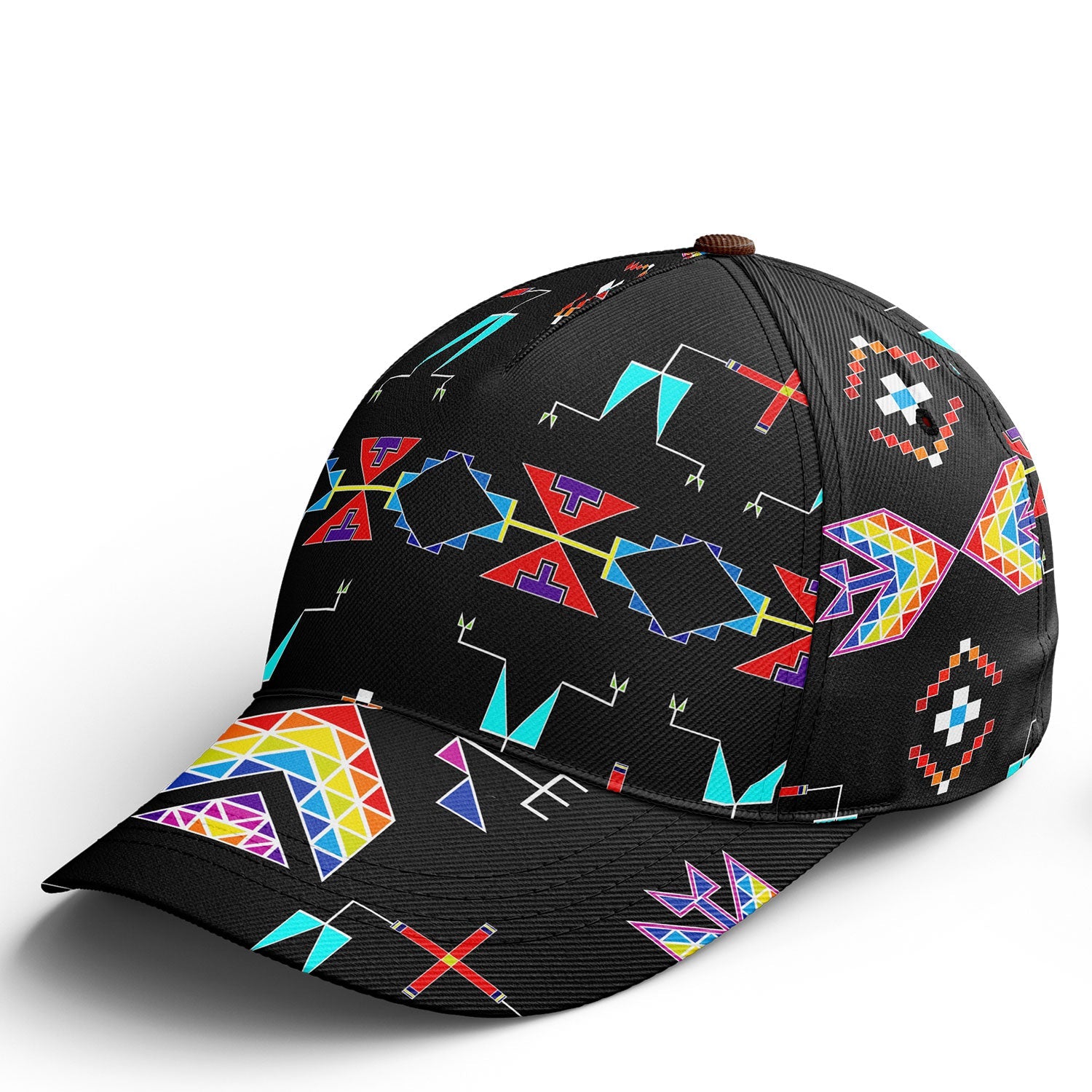 Rainy Chief Rainbow Black Snapback Hat