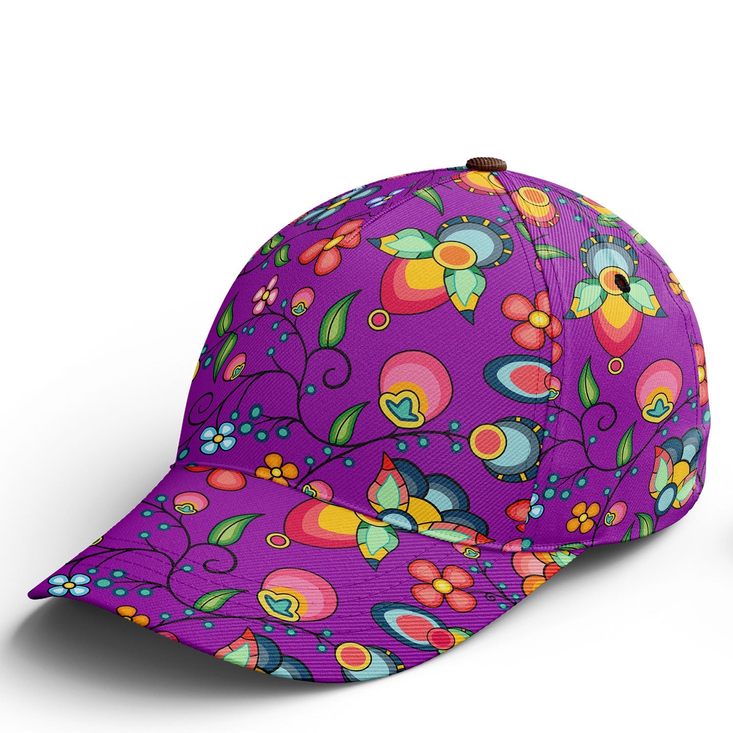 Floral Bounty Purple Snapback Hat