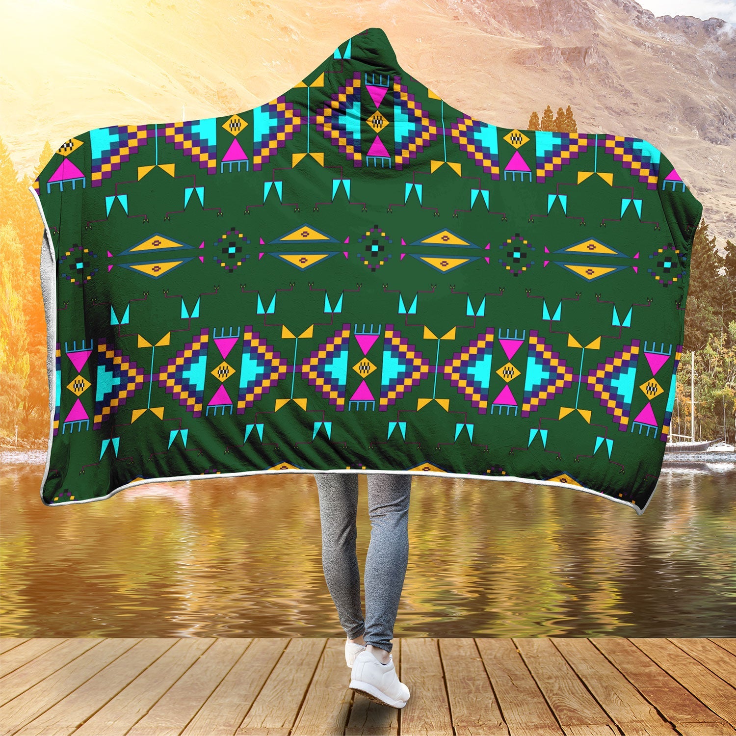 Rite of Passage Squash Leaf Hooded Blanket