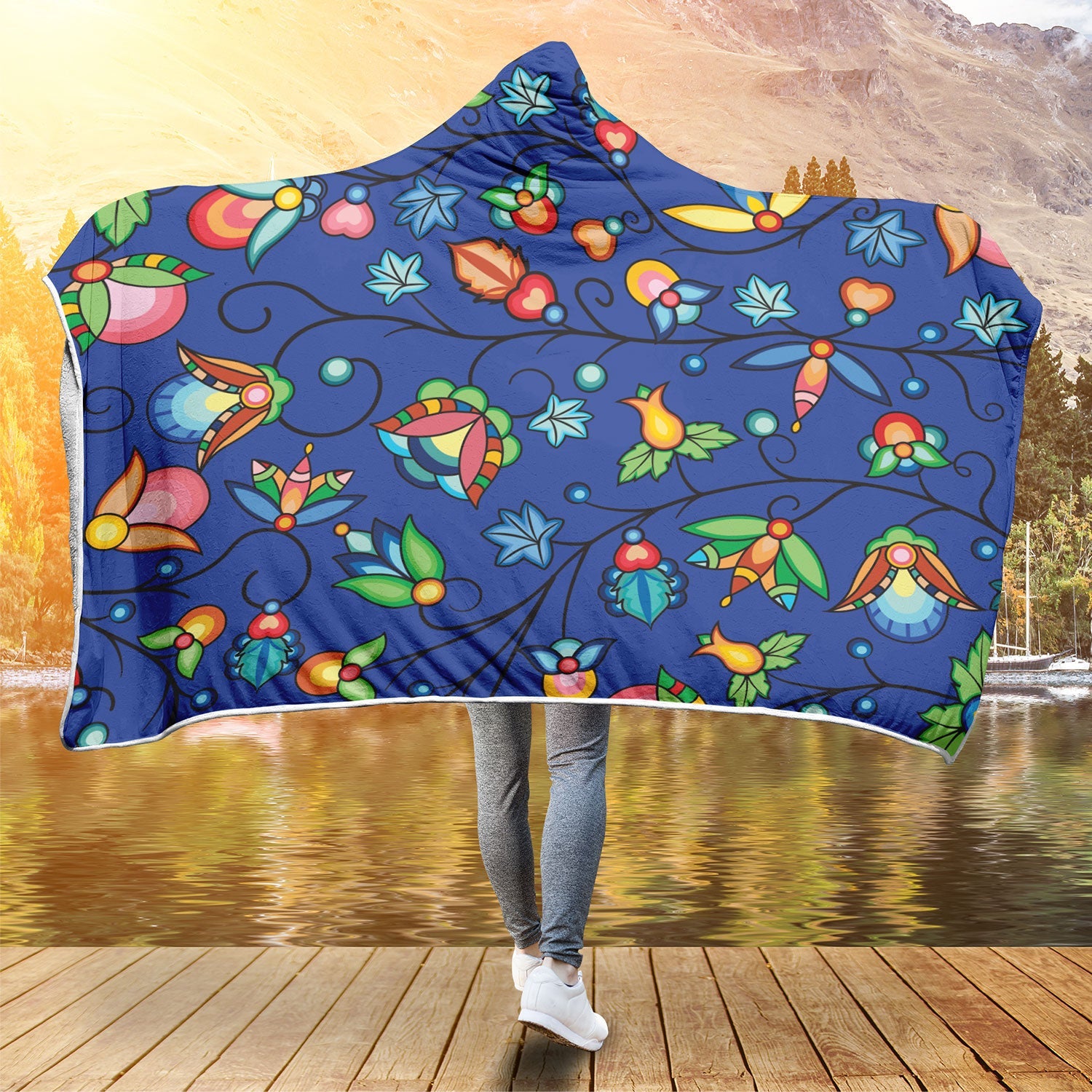 Prairie Plains Spirit Nightfall Hooded Blanket