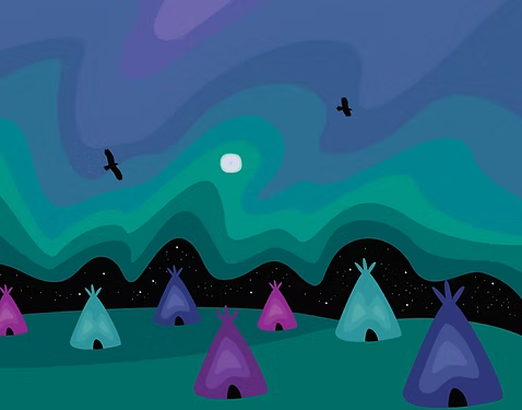 Bada Jean Northern Lights Print