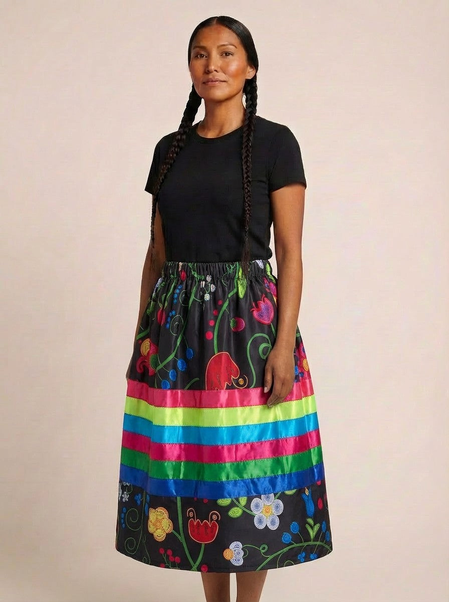 Ribbon Skirt Kit - Nipin Blossom Midnight