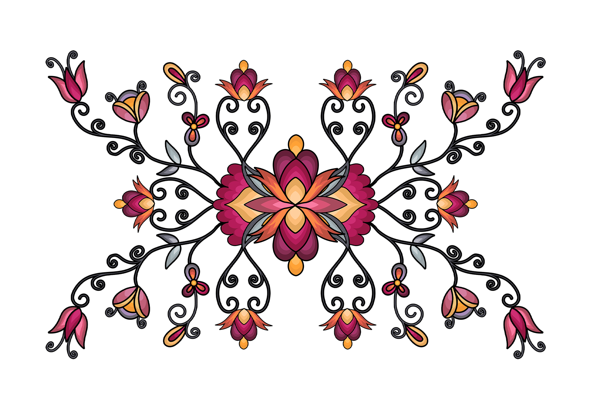 Geometric & Floral UV Sticker