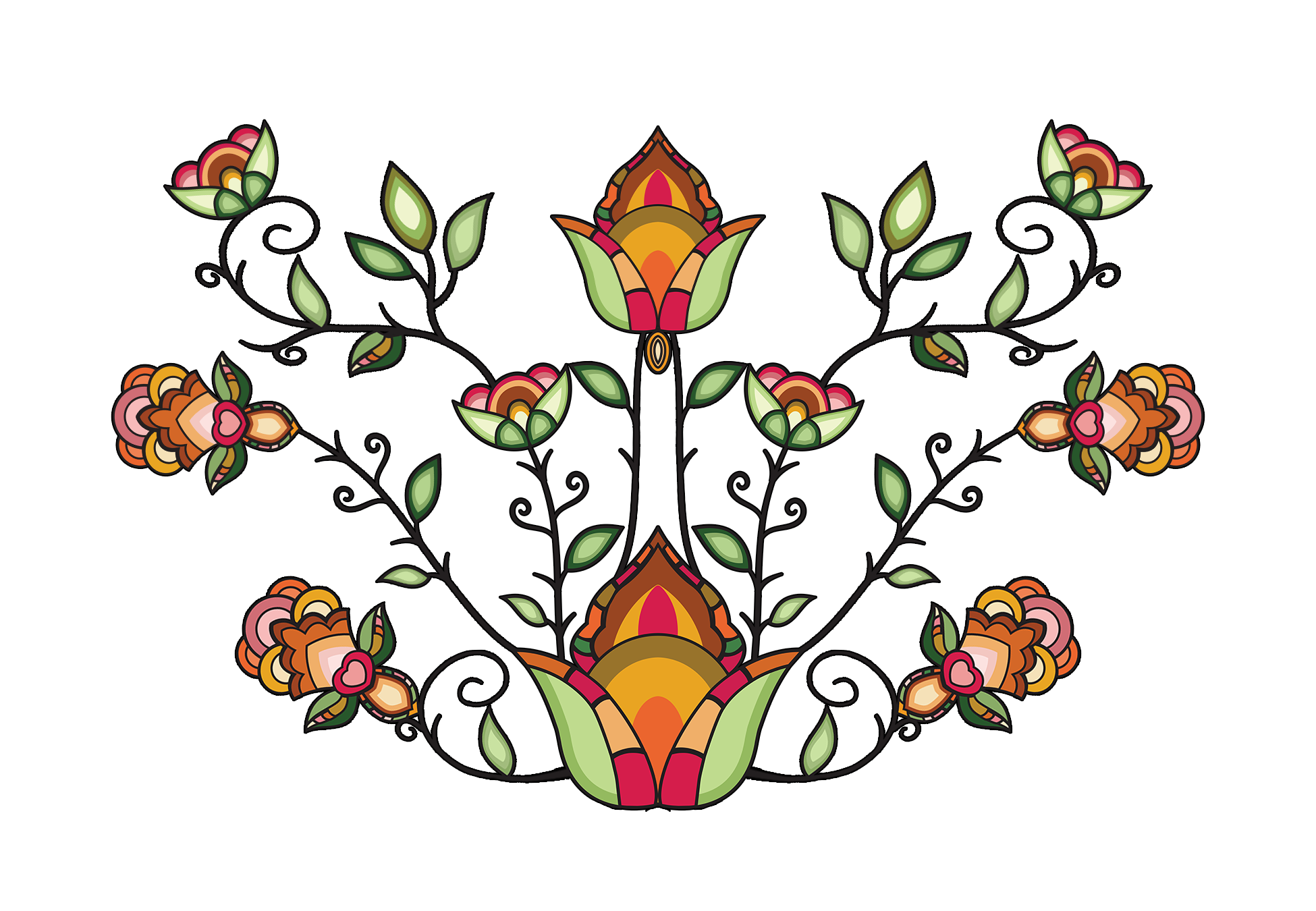 Geometric & Floral UV Sticker