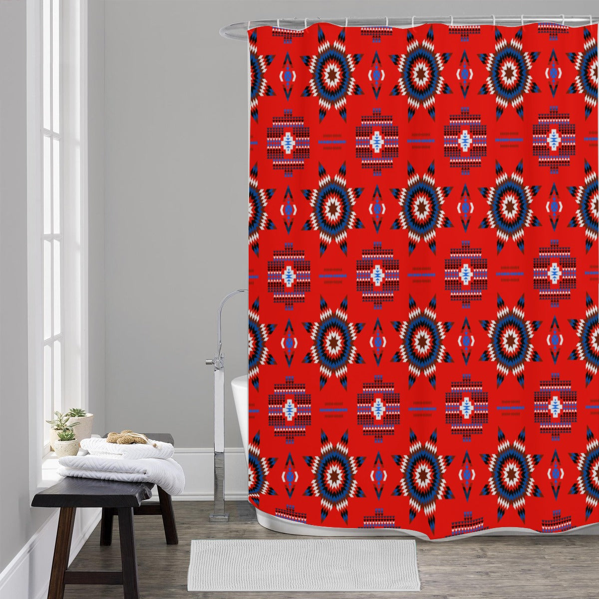 Rising Star Blood Moon Shower Curtain (59 inch x 71 inch)