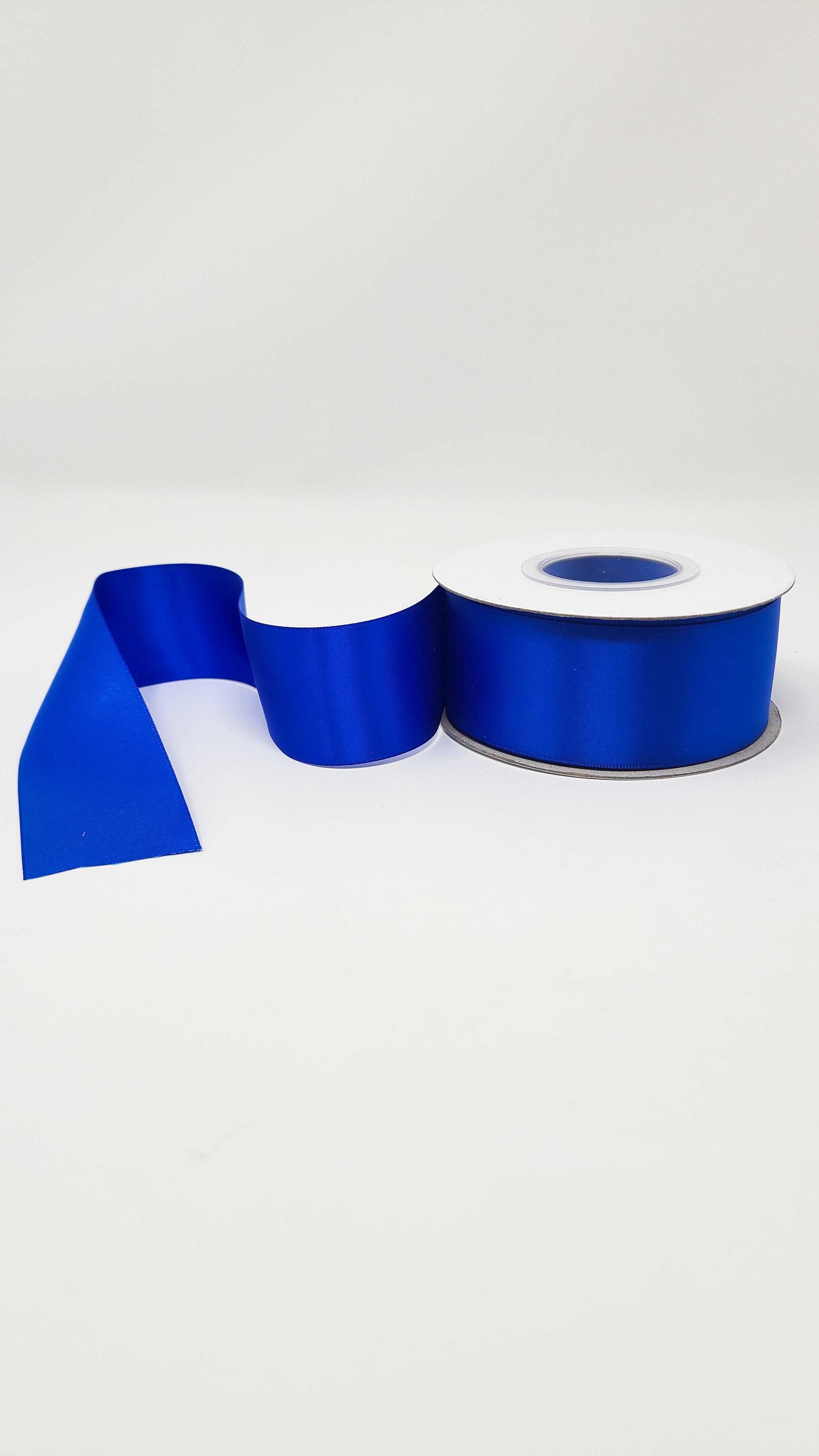 Electric Blue 1.5 Inch Double Face Satin Ribbon 100 Yard Roll