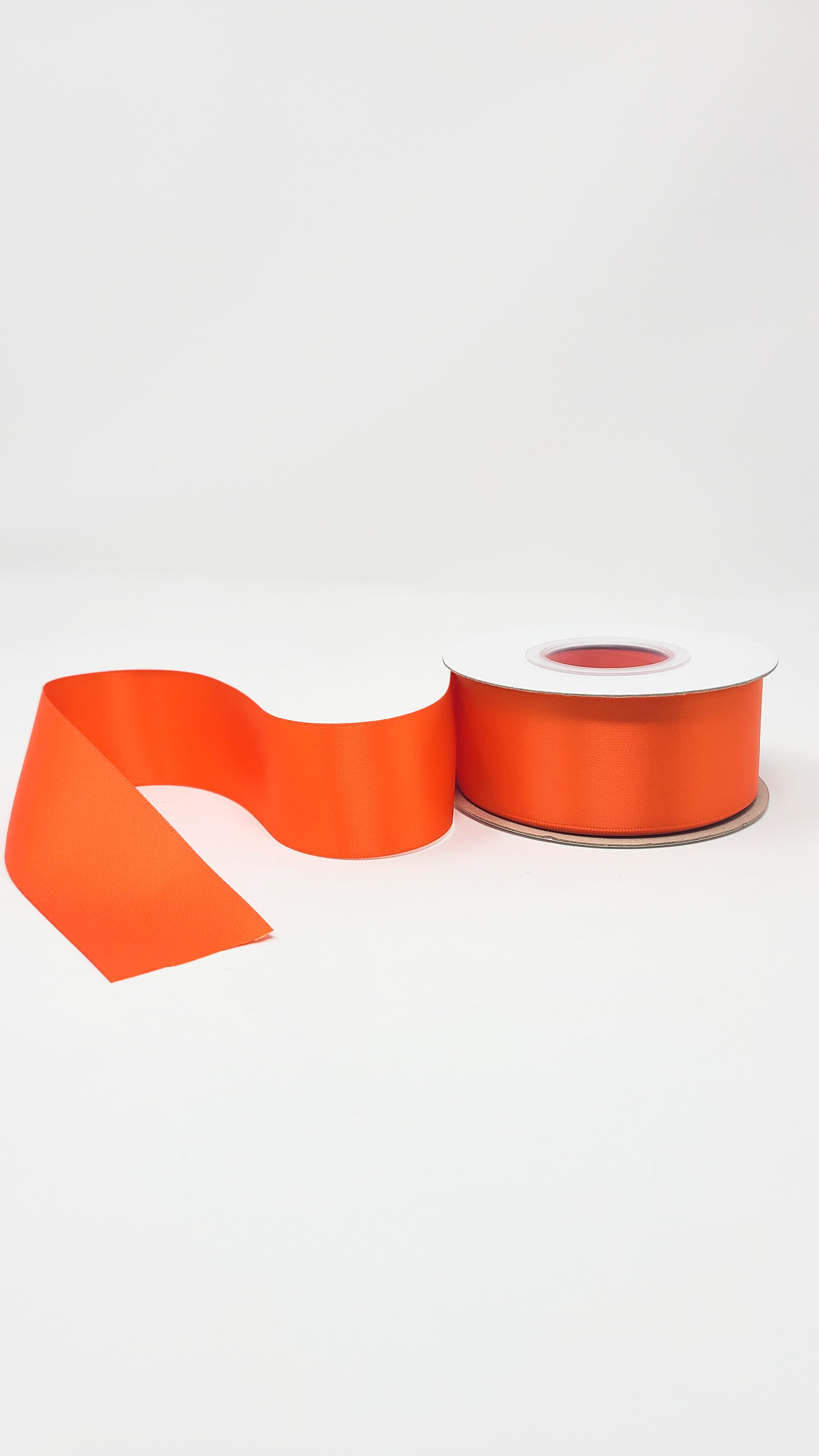 Autumn Orange 1.5 Inch Double Face Satin Ribbon 100 Yard Roll