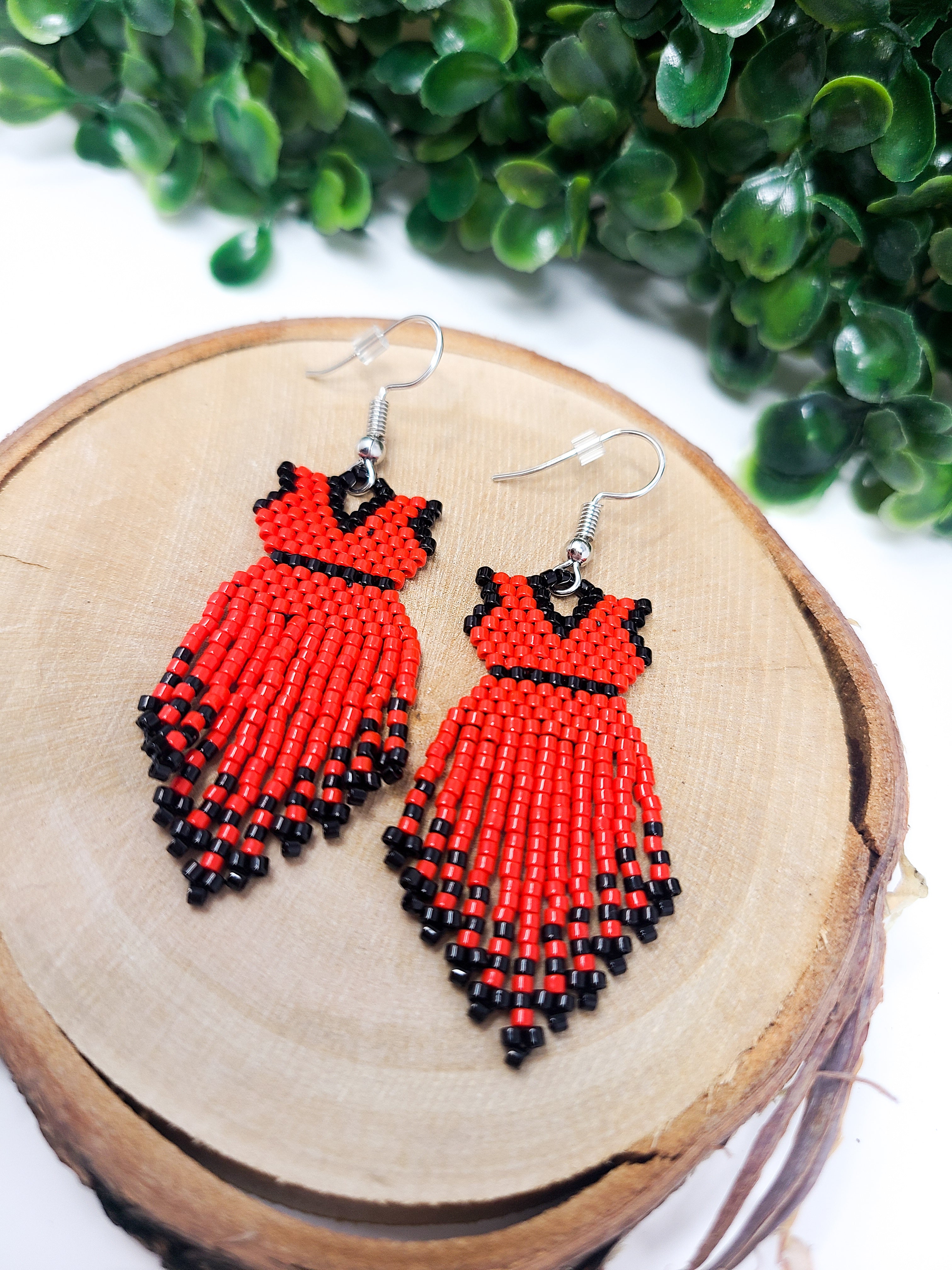 Crystal Davis Red Dress Delica Earrings