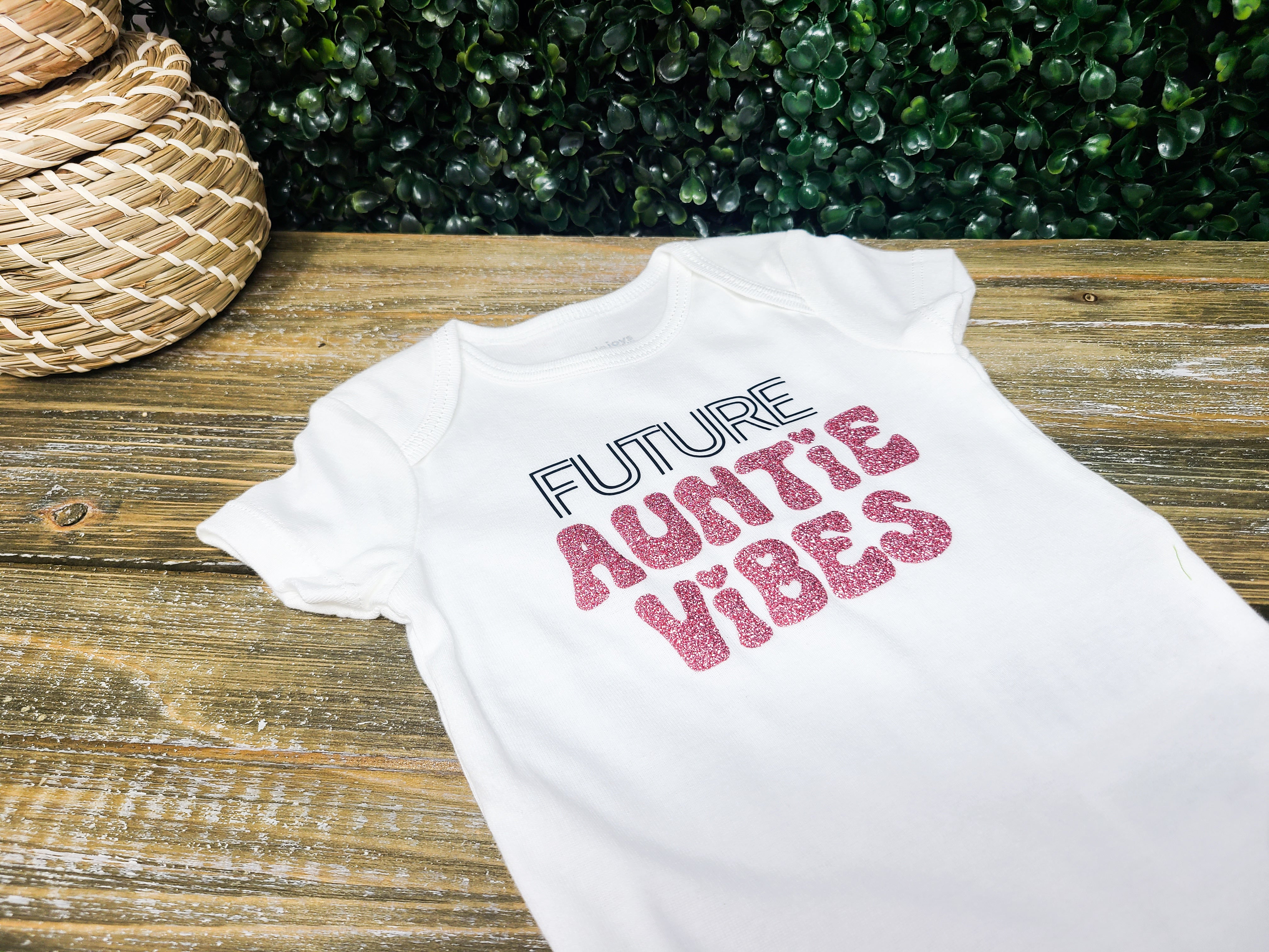 Ivory Bouvette Auntie Vibes Onesie