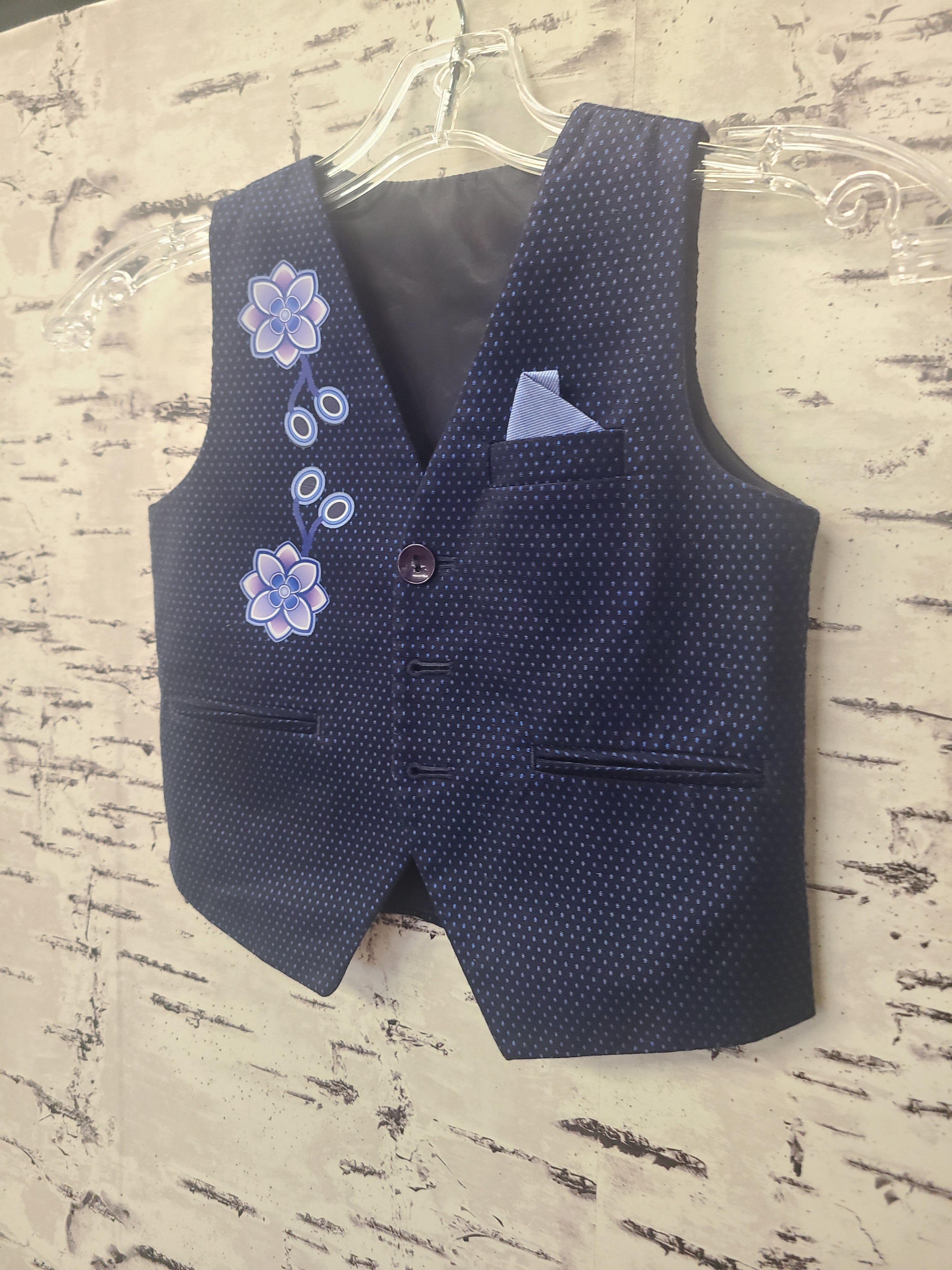 Kiera-Dawn Kolson Blue Boys Ribbon Vest