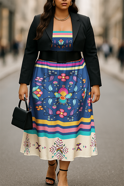 Starwoven Garden Blue Smock Top Dress