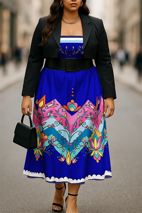 Thunder Mesa Petals Blue Smock Top Dress