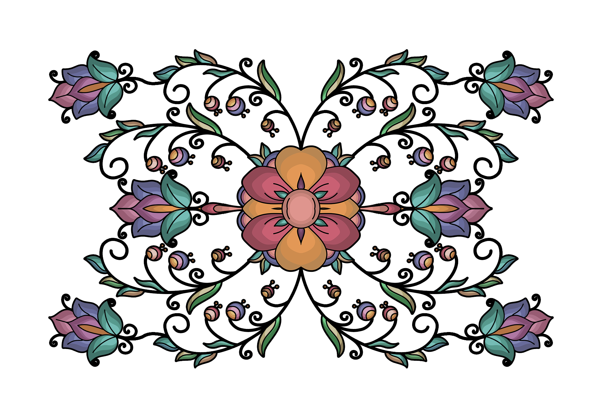 Geometric & Floral UV Sticker