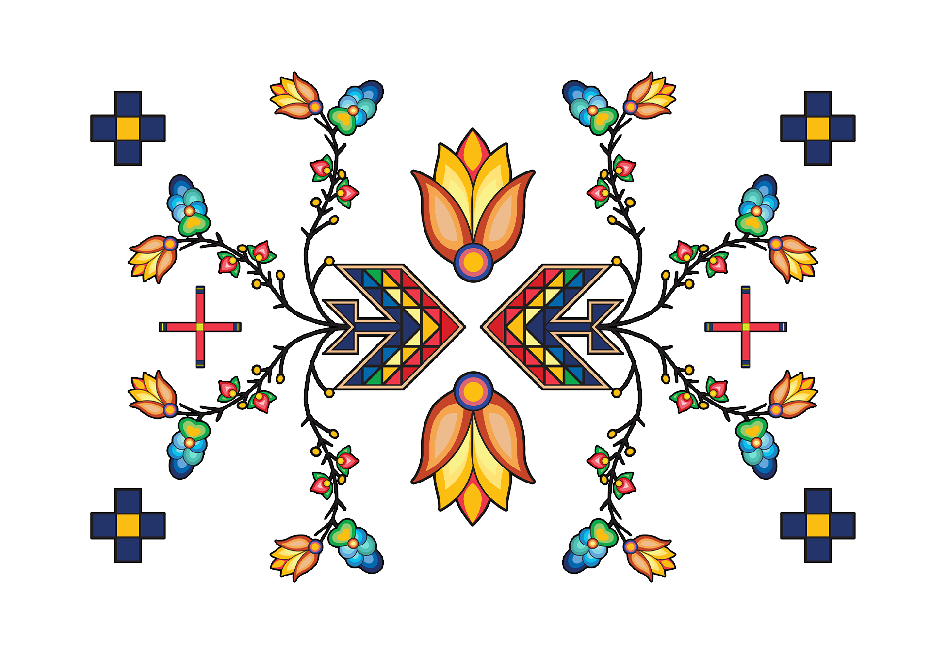 Geometric & Floral UV Sticker