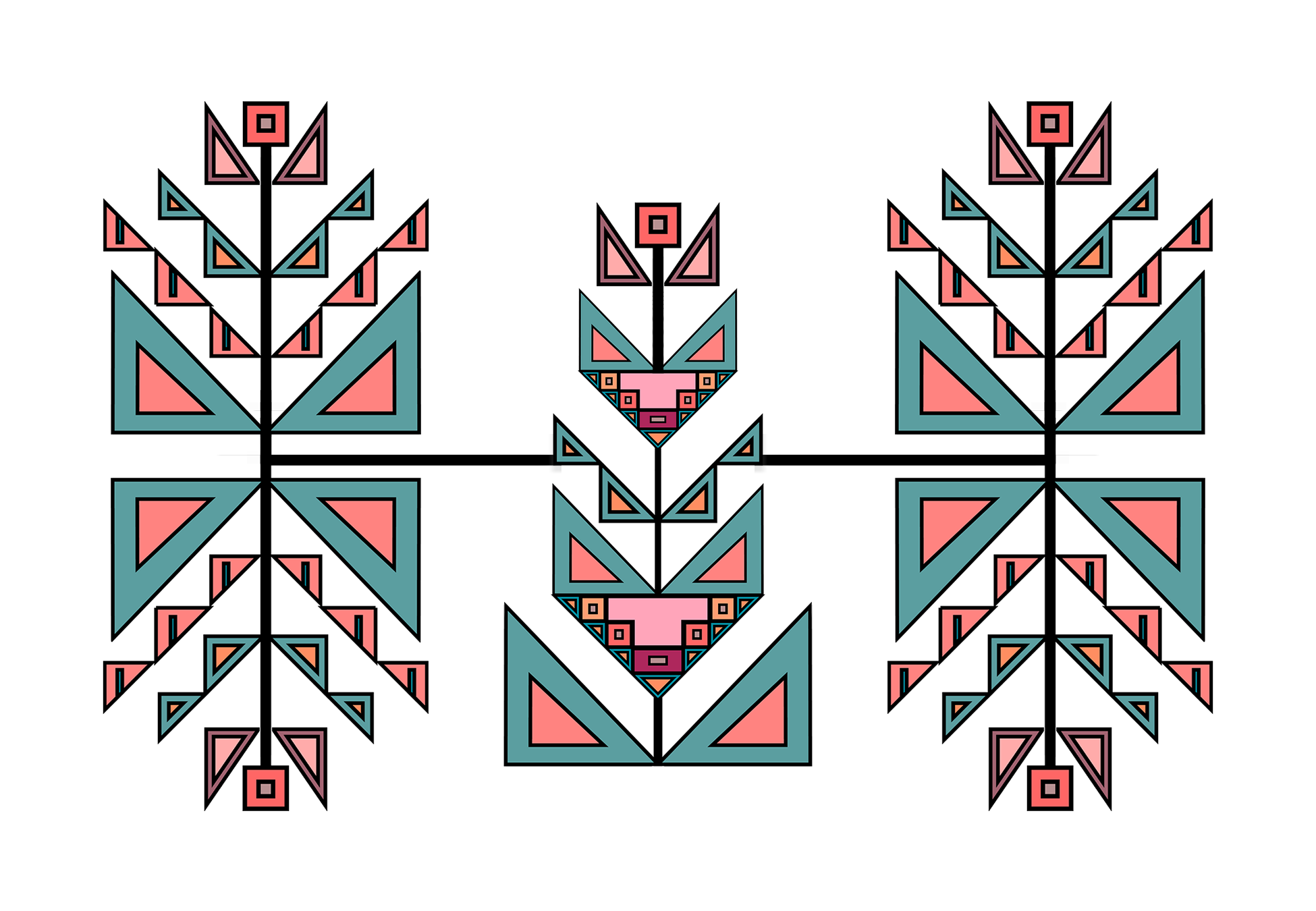 Geometric & Floral UV Sticker