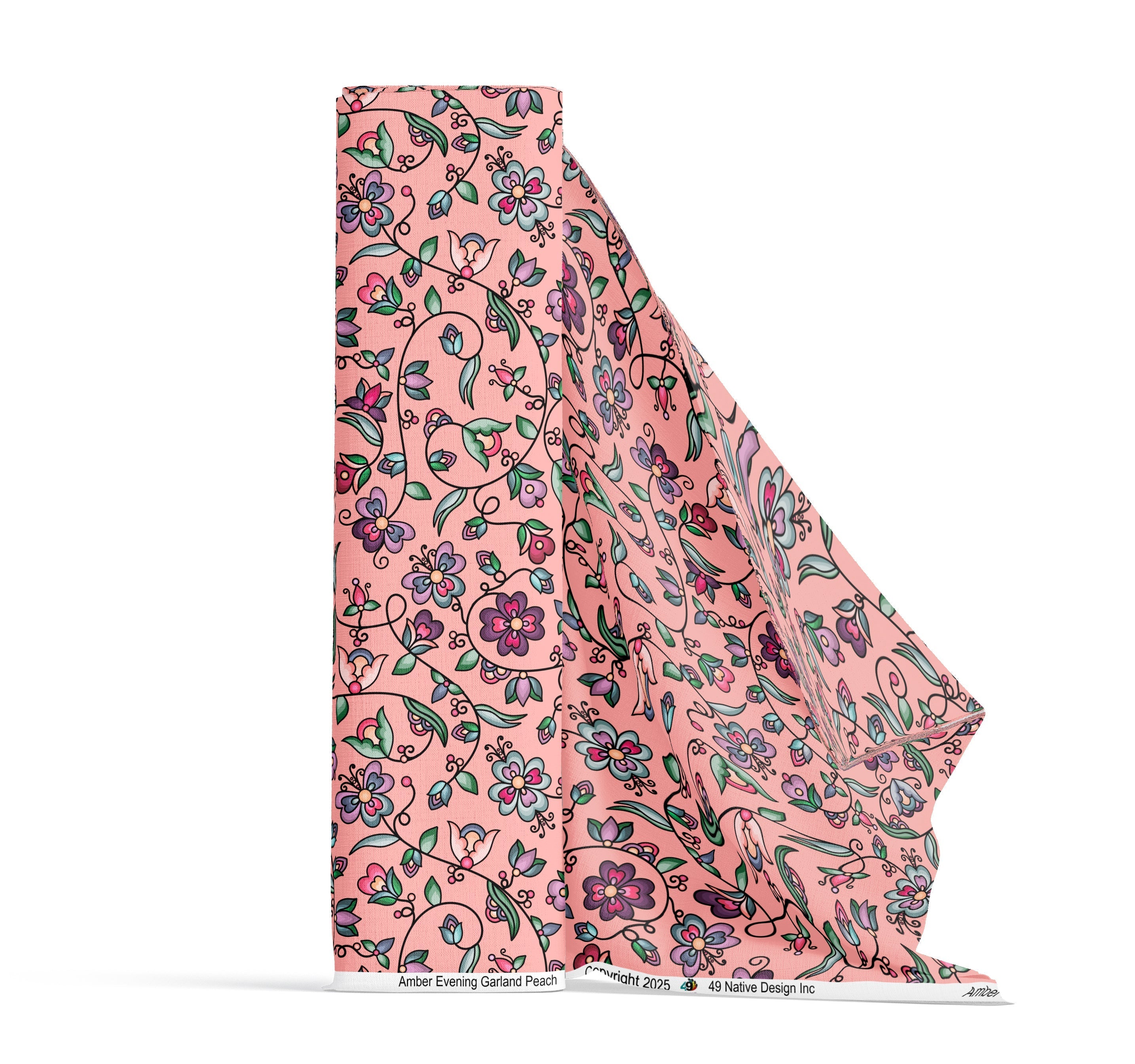 Amber Evening Garland Peach Cotton Poplin