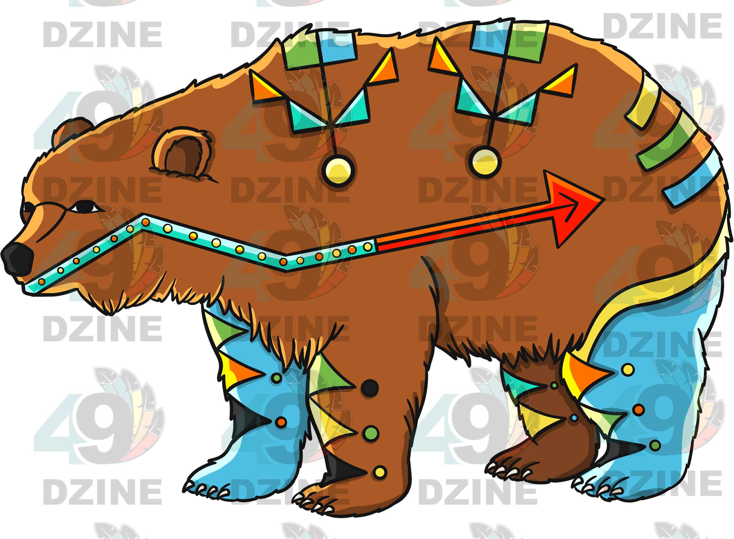 Bear 1 Colored Sticker