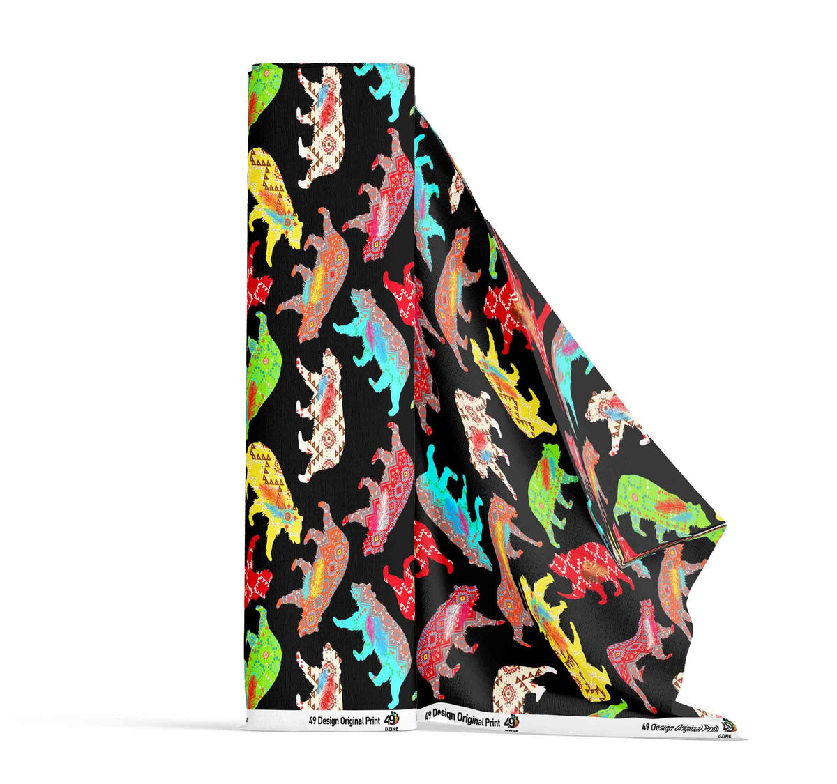Bear Powwow Cotton Poplin