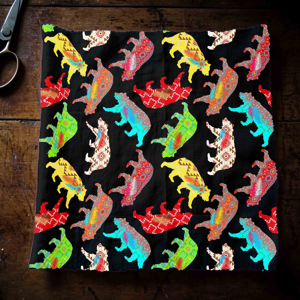 Bear Powwow Cotton Poplin