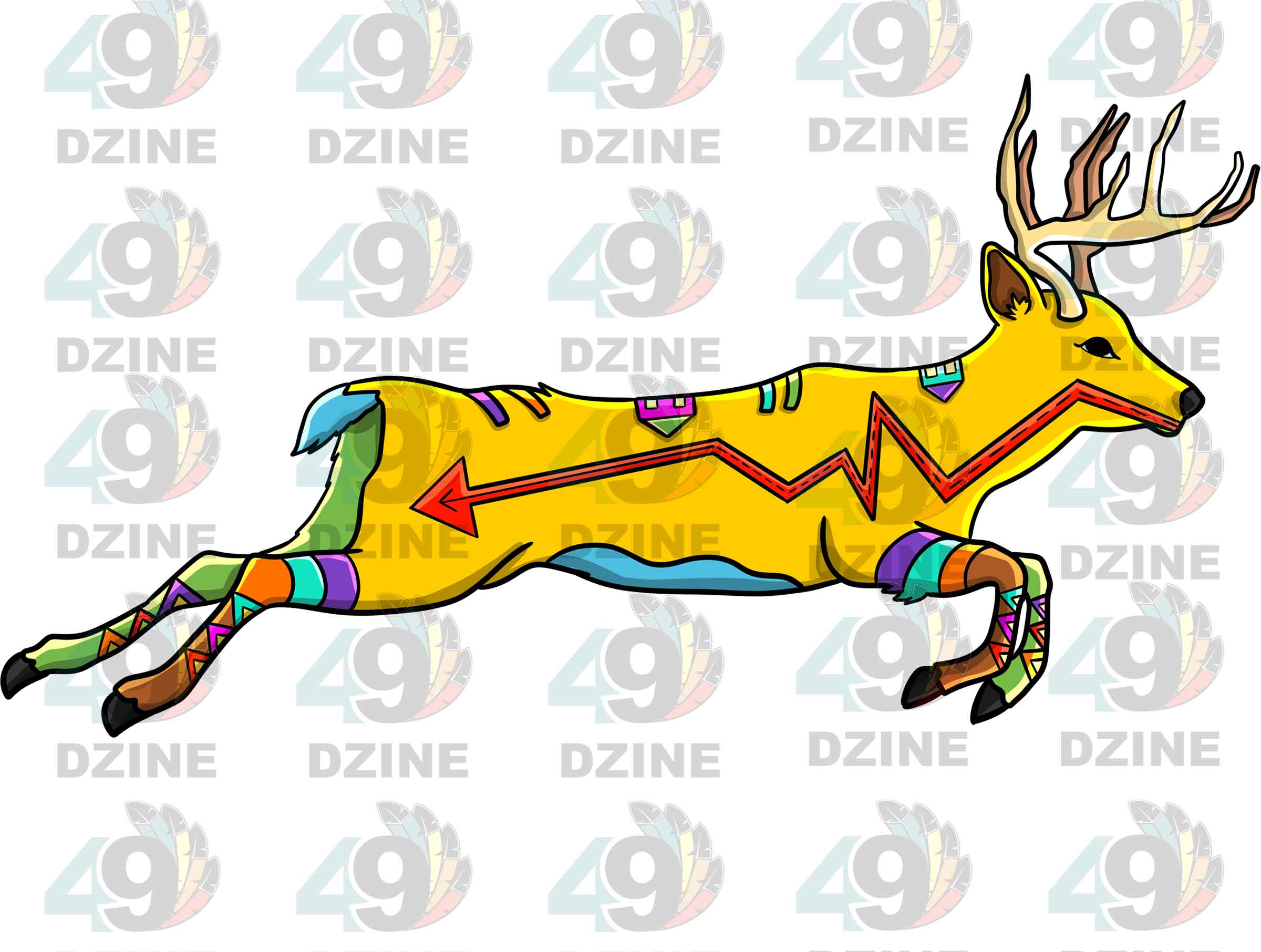 Deer 2 Colored Sticker