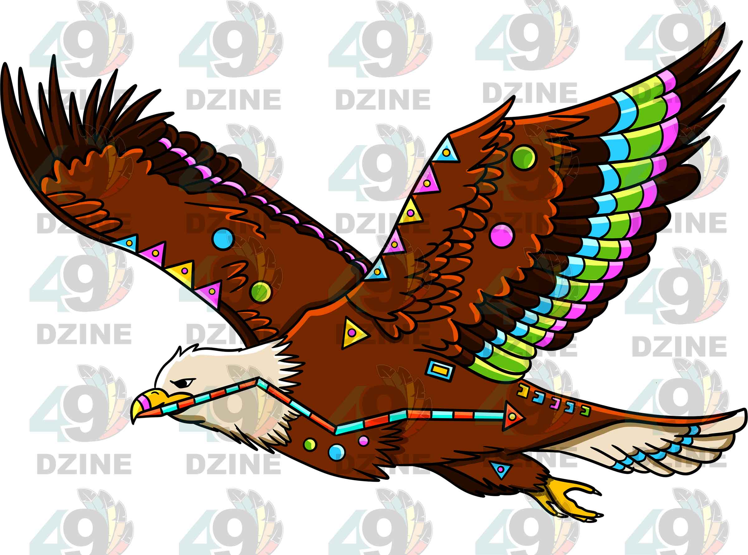 Eagle 2 Colored Sticker