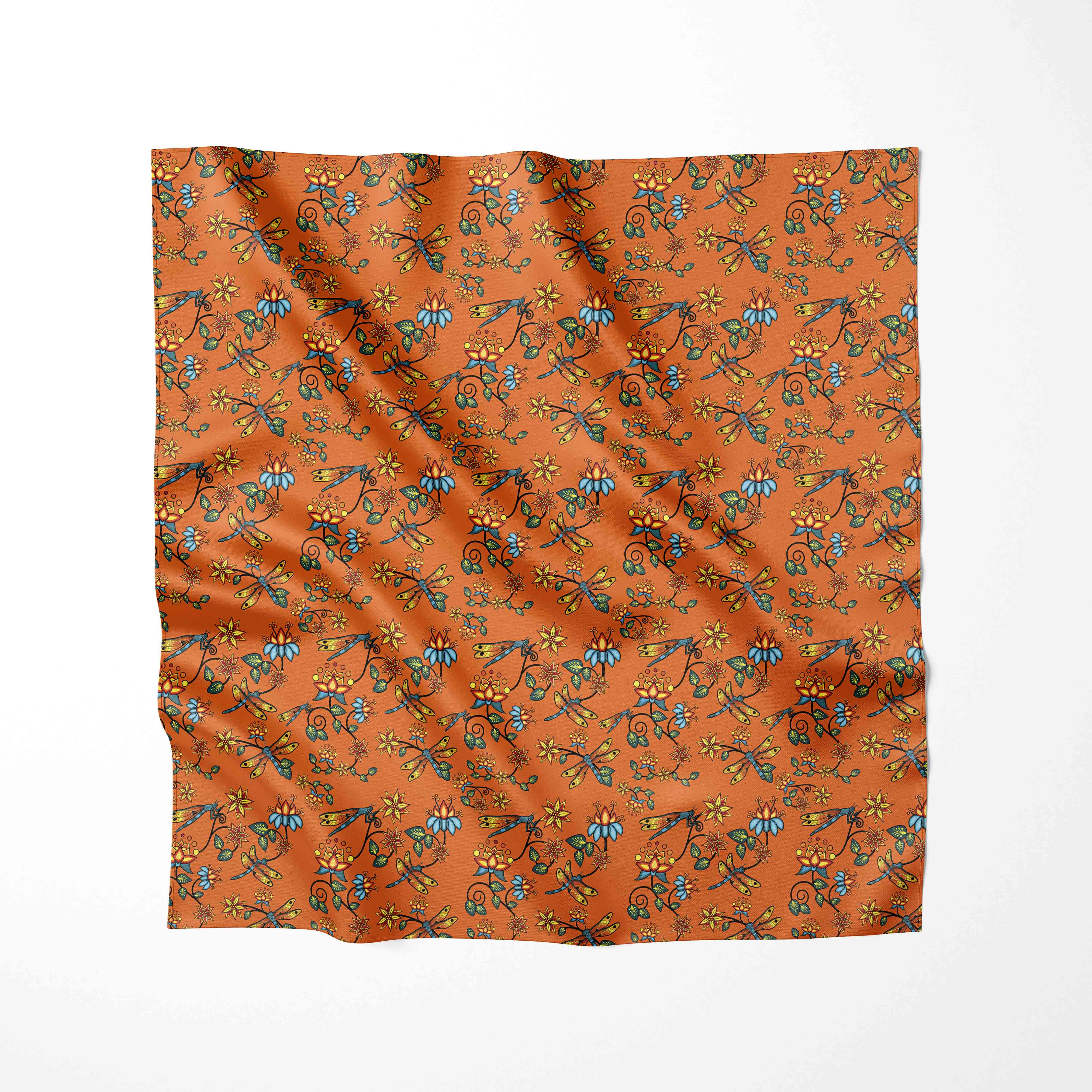 Lily Sierra Orange Cotton Poplin Fabric By the Yard