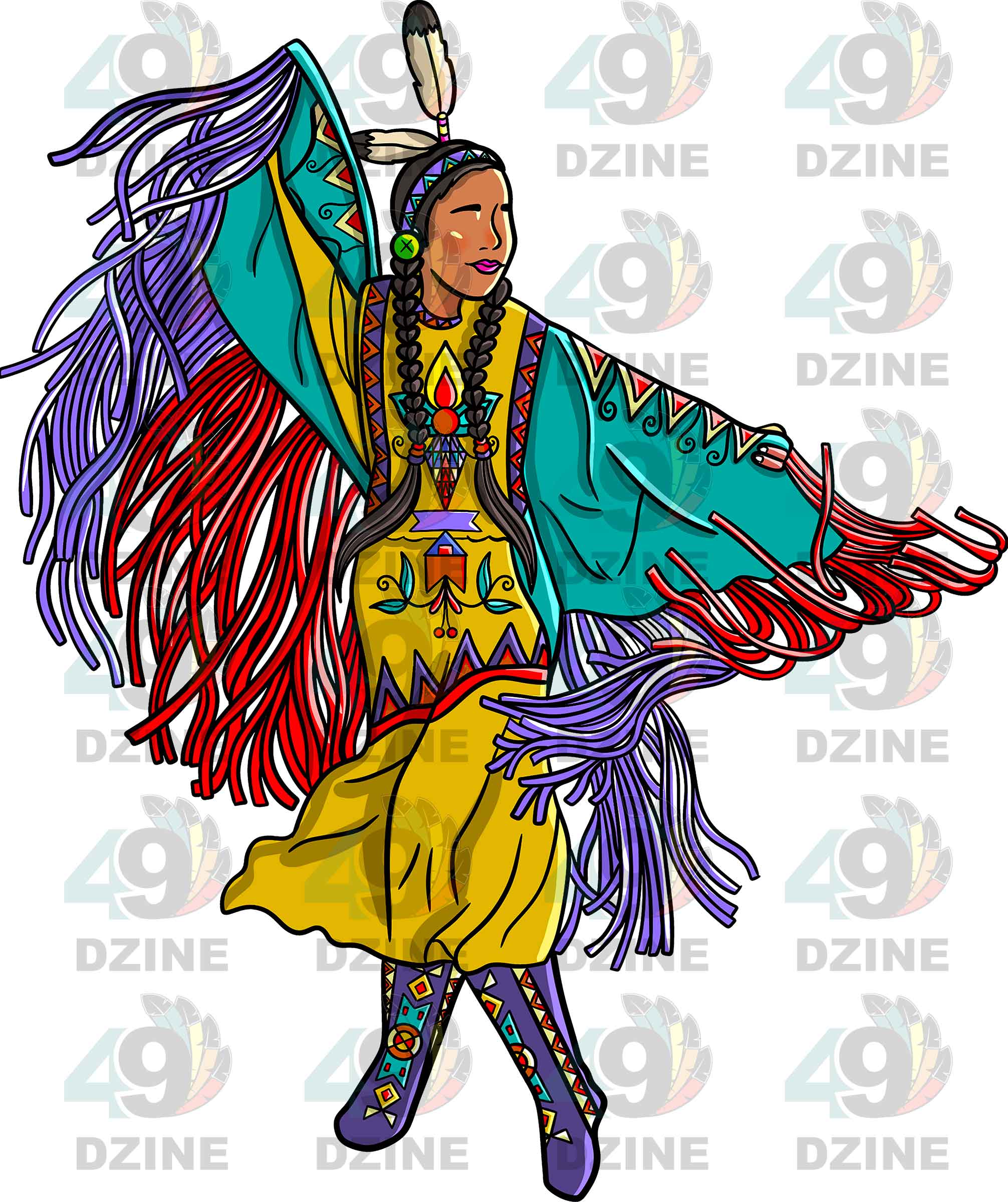 Fancy Shawl Dancer 2 Sticker