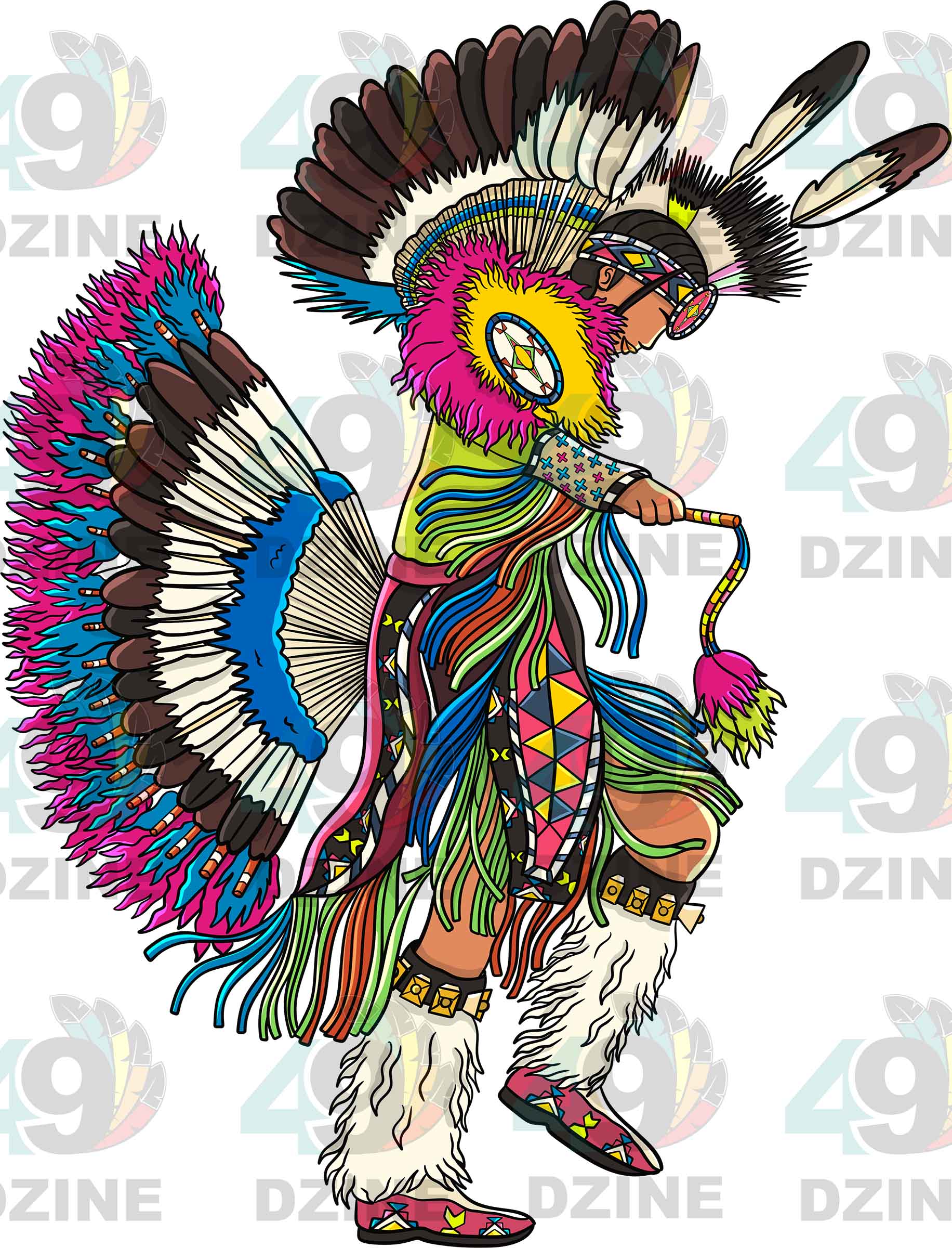 Fancy Dancer Men 5 Sticker