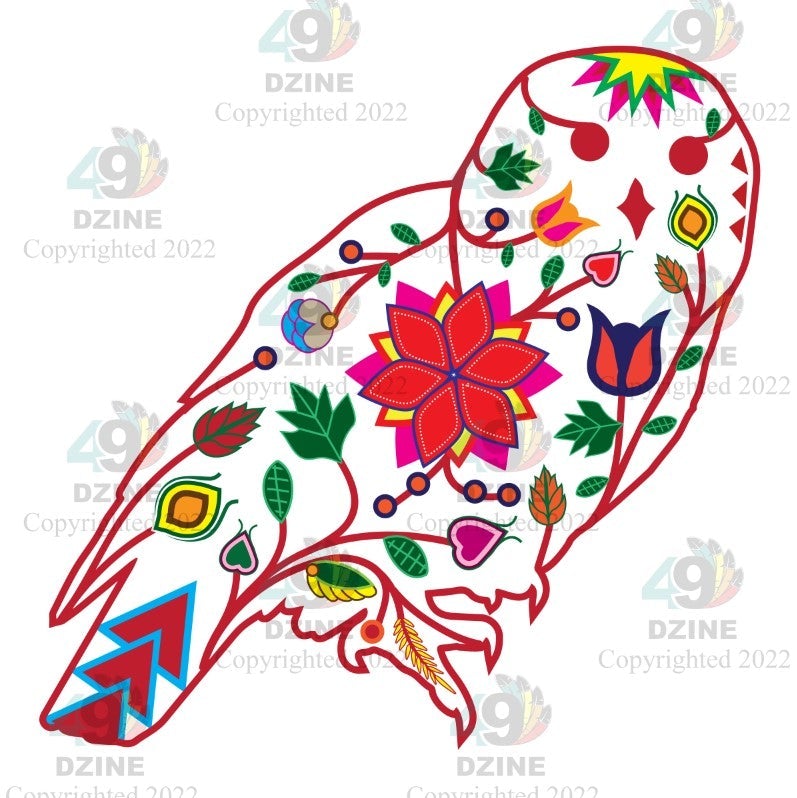 Floral Owl Sticker