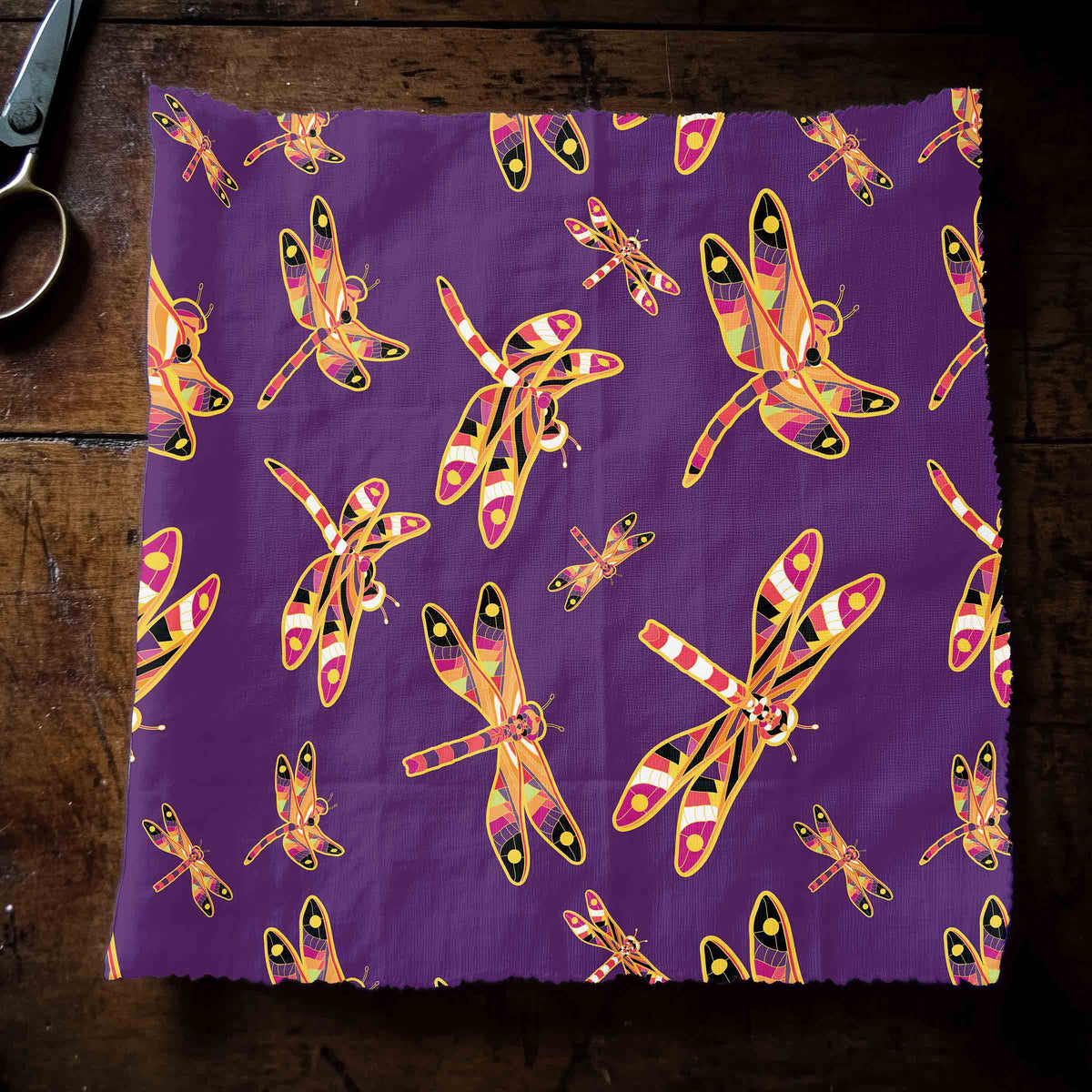 Gathering Yellow Purple Cotton Poplin