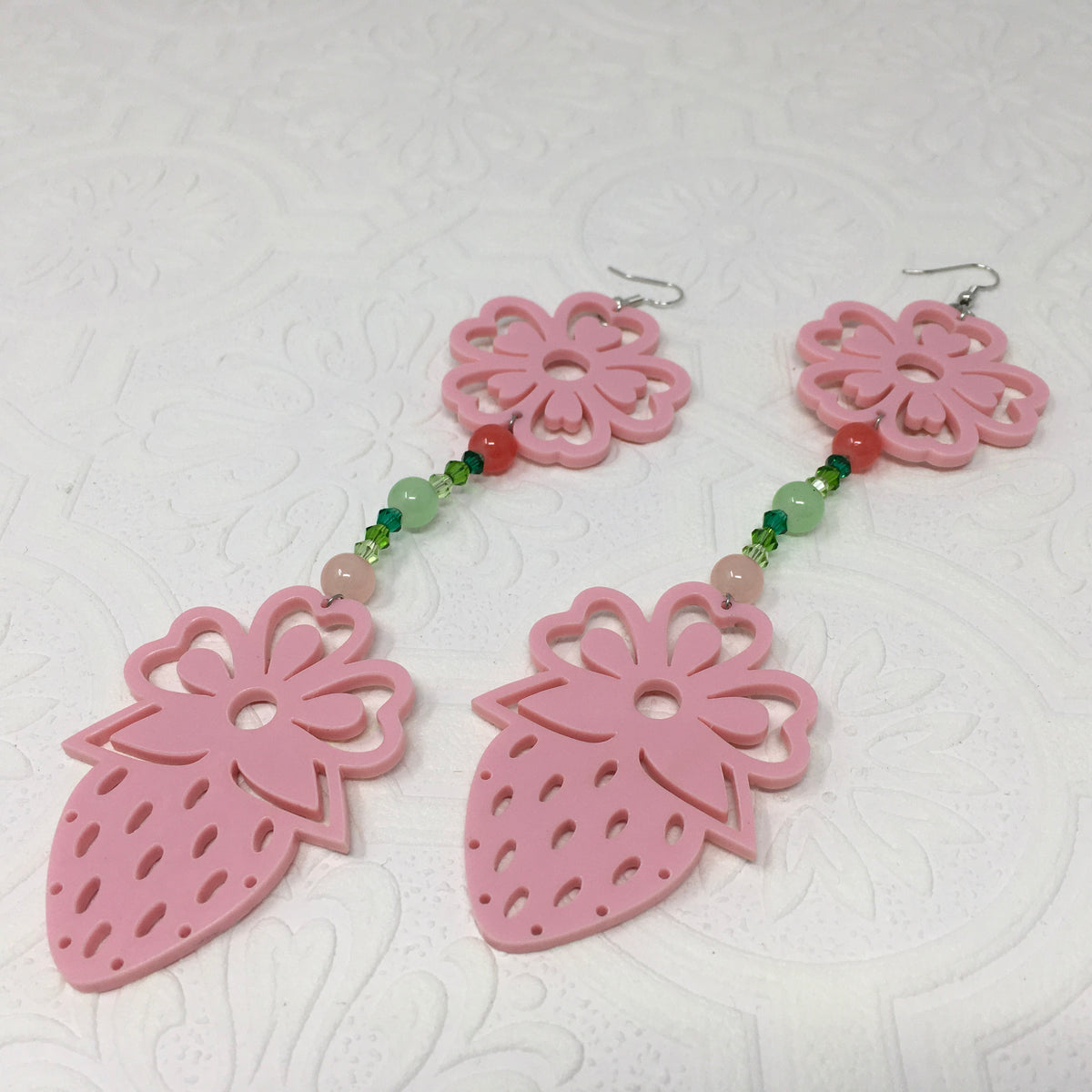 Handmade Long Acrylic Earrings