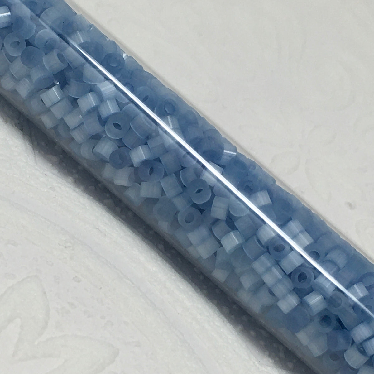 2.5mm Size 15/0 24g tube Cylindica Seed Beads Cadet Blue