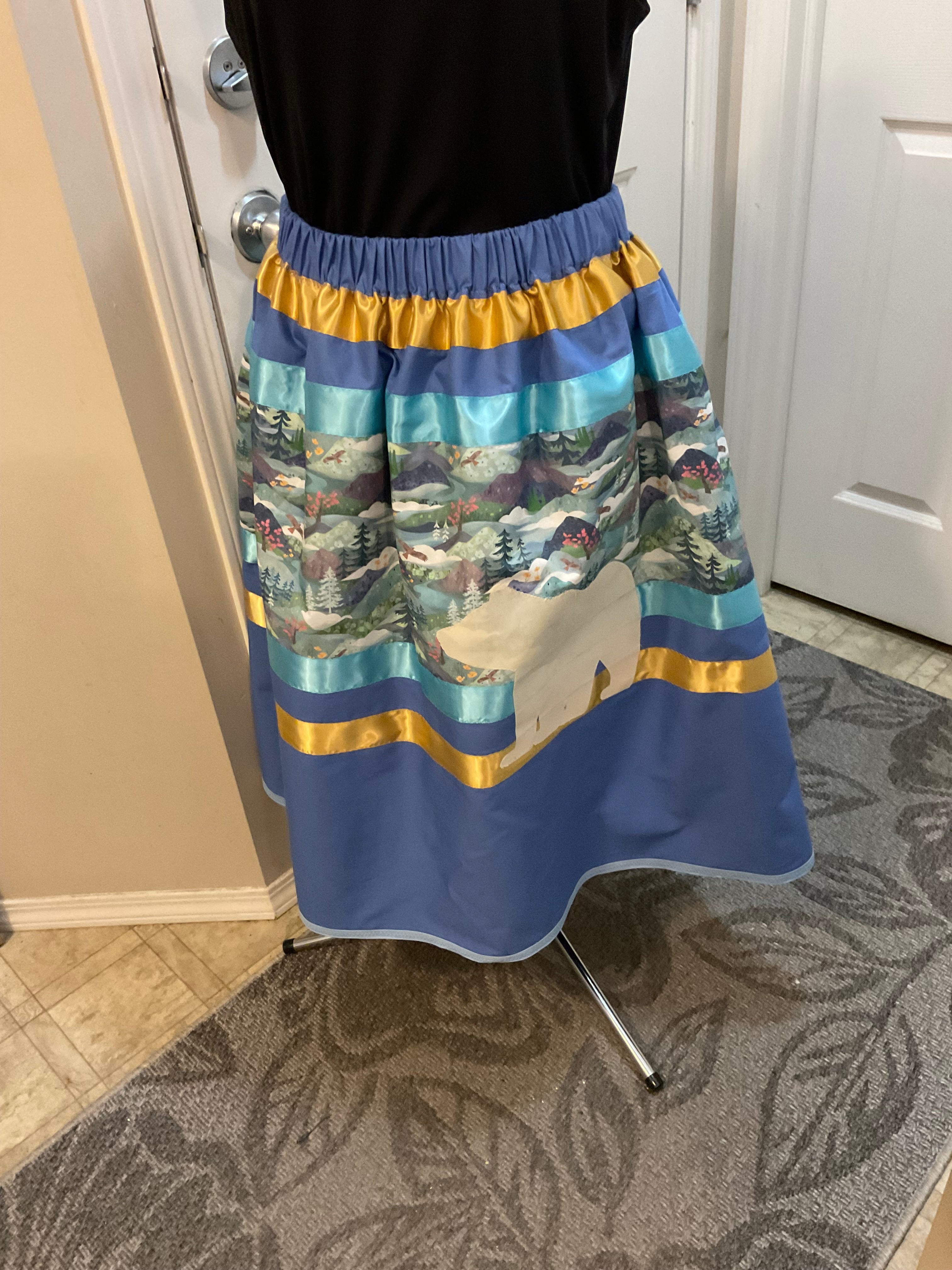 Liz Pelland Blue Bear Ribbon Skirt