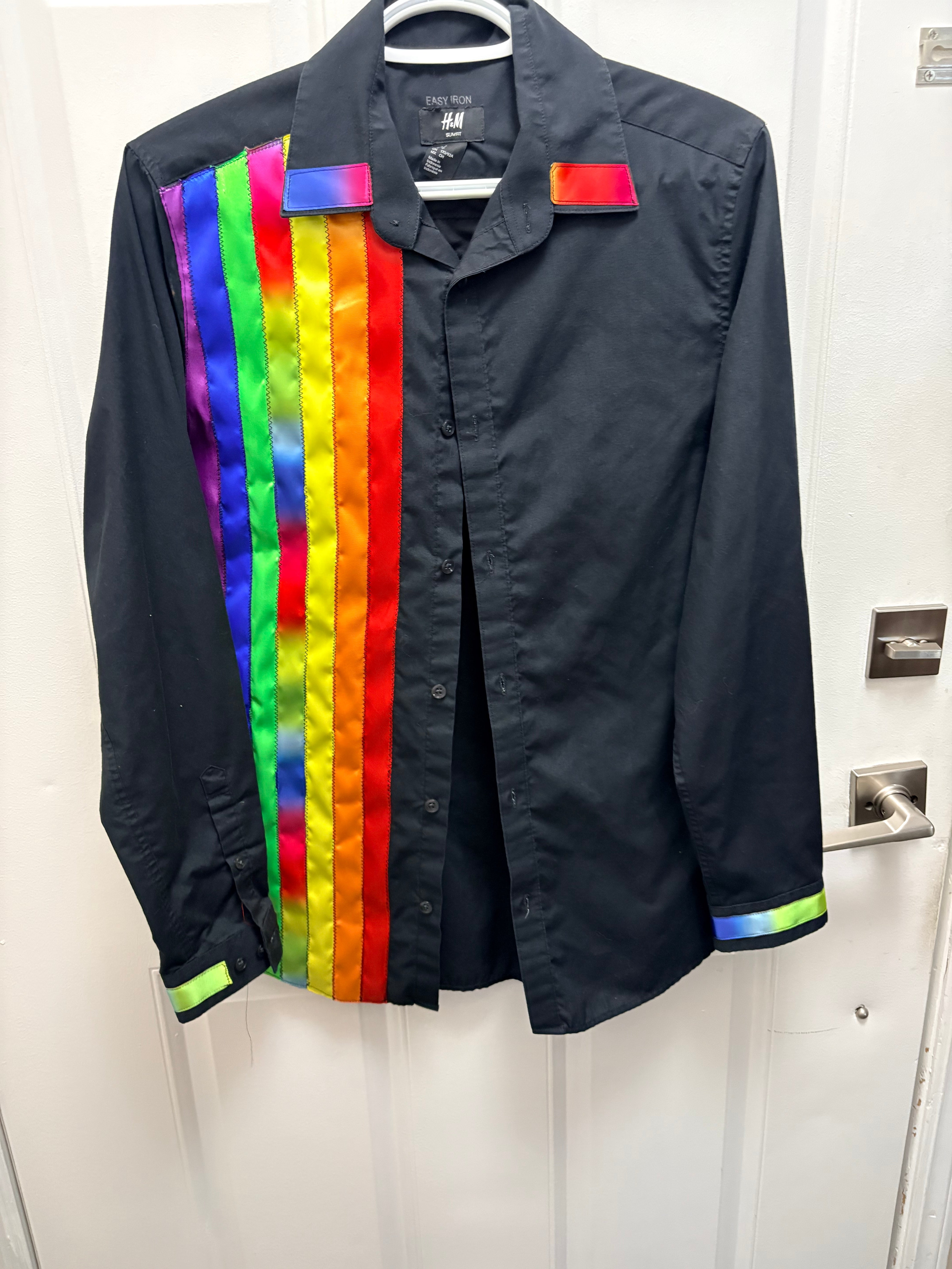 Lakota Artist Jackie Black w/ Rainbow Ribbon Shirt