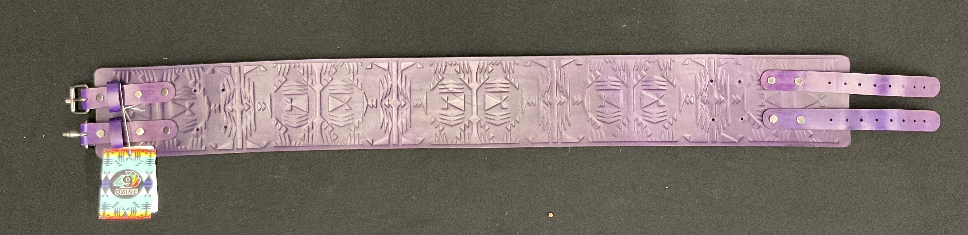 Handmade Buffalo Hide Powwow Belt