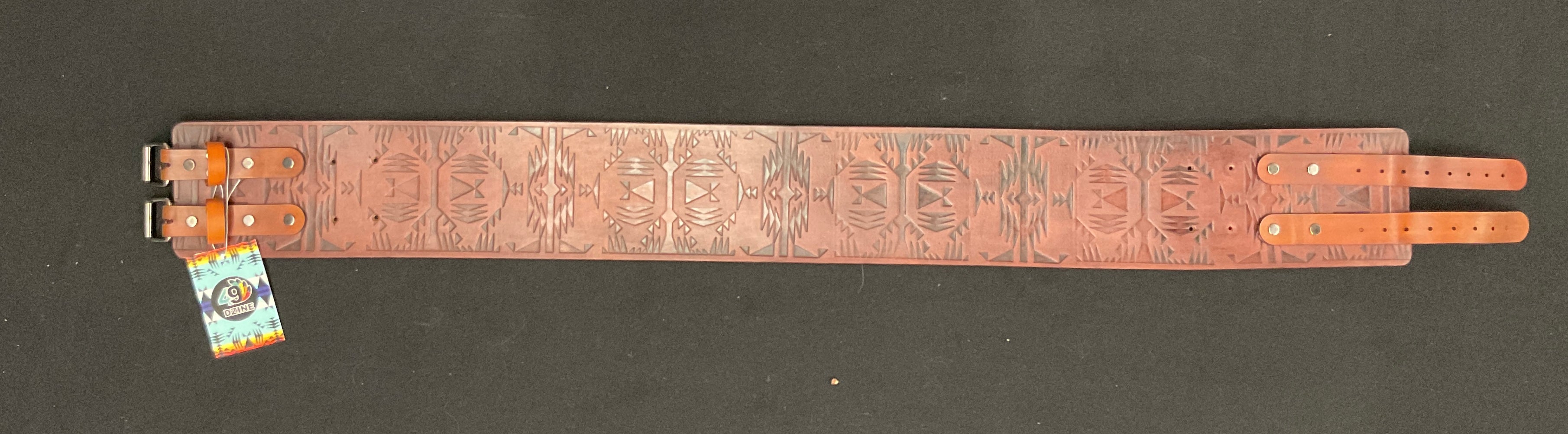 Handmade Buffalo Hide Powwow Belt