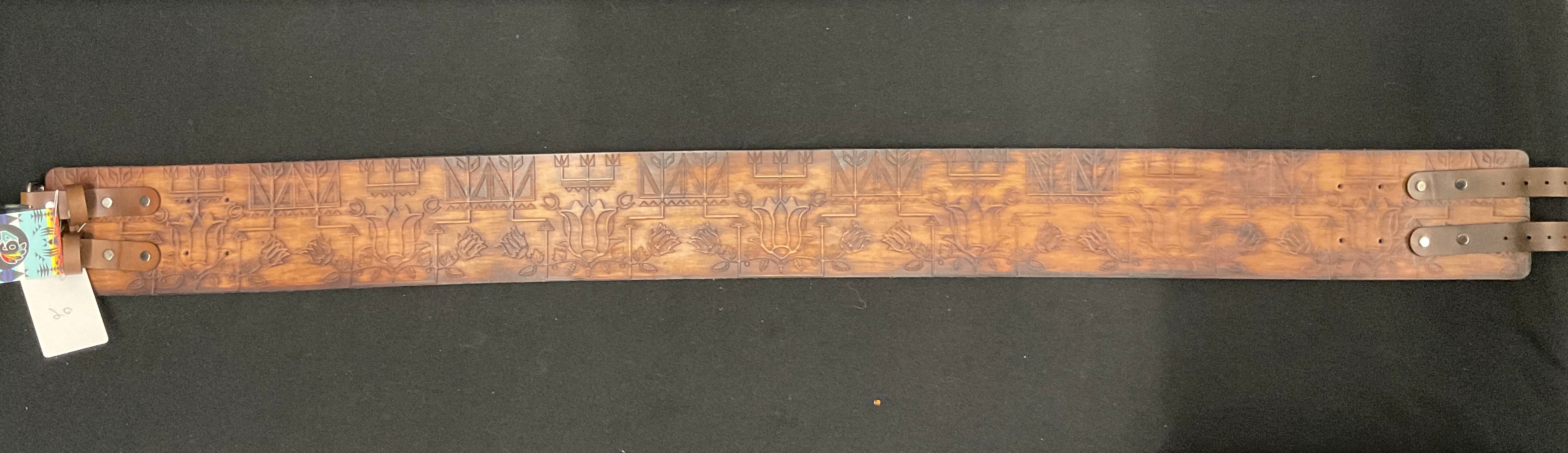 Handmade Buffalo Hide Powwow Belt