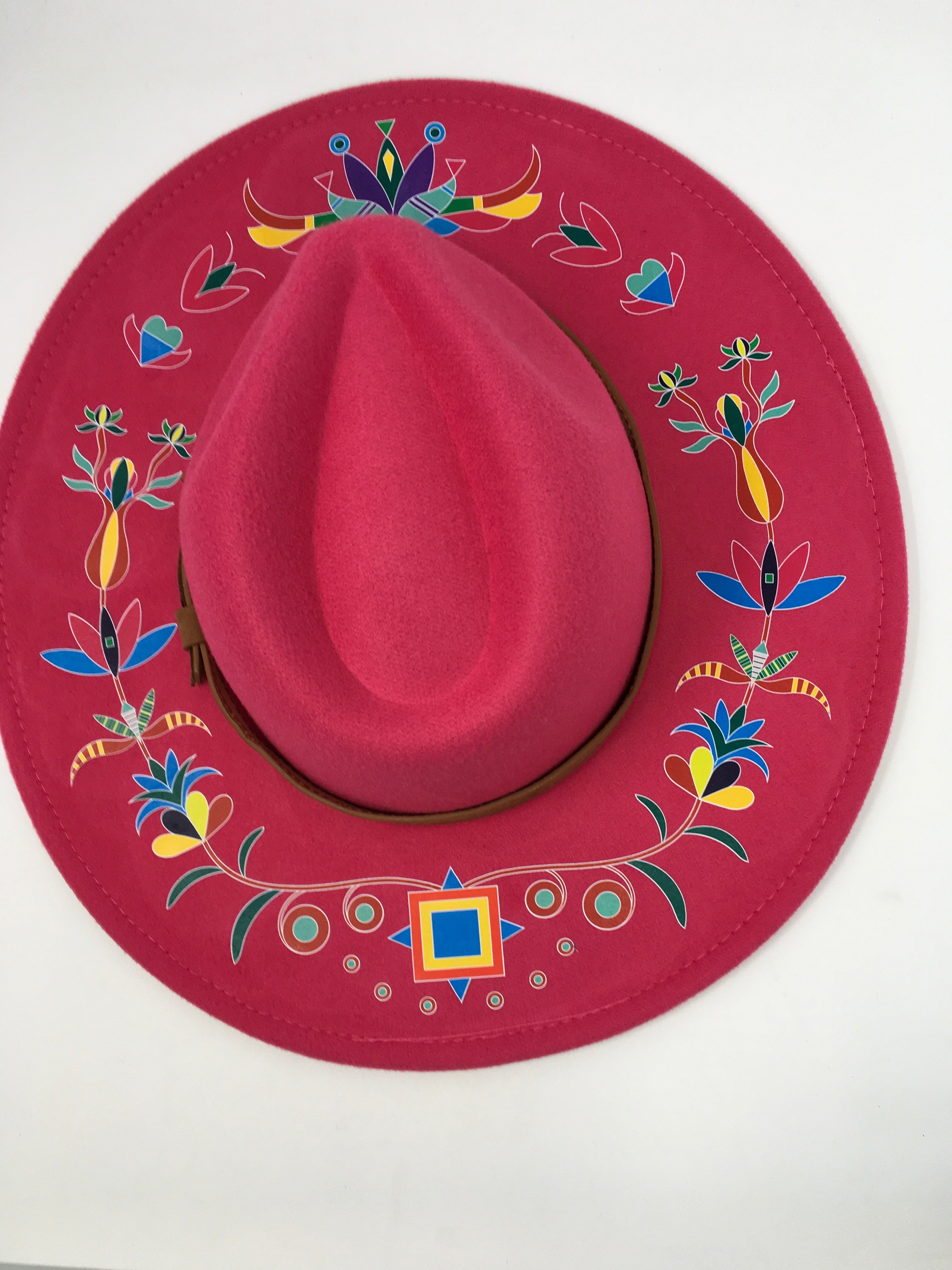 Fedora Hat Pink with Dakota Spring
