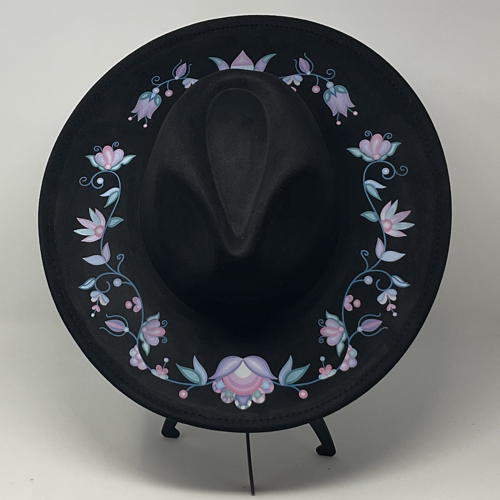 Silver Frostflower Fedora Hat
